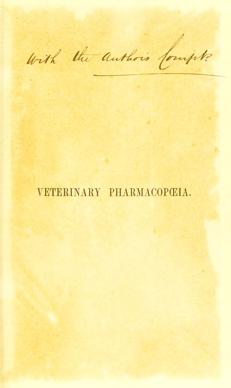 VETERINARY PHARMACOPEIA.