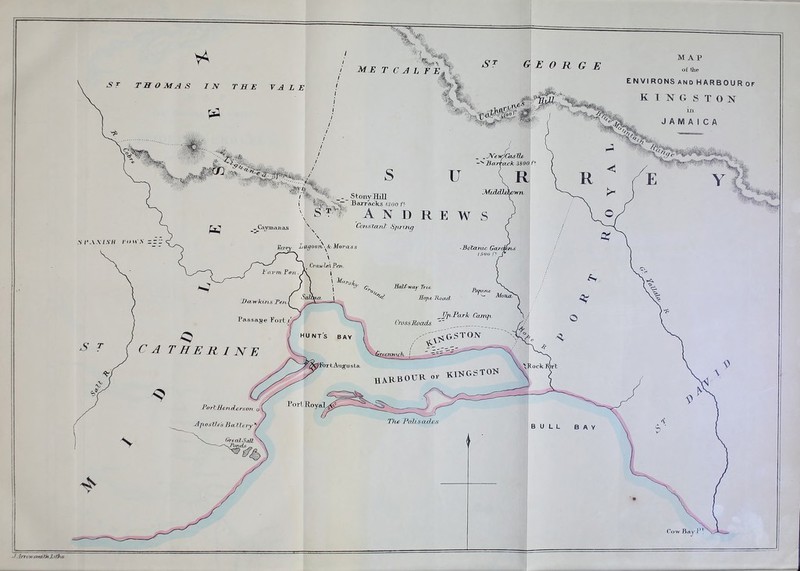 G^i: O R G E MAP of Hie ENVIRONS AND HARBOUR OF KIl^^^GSTOlSr