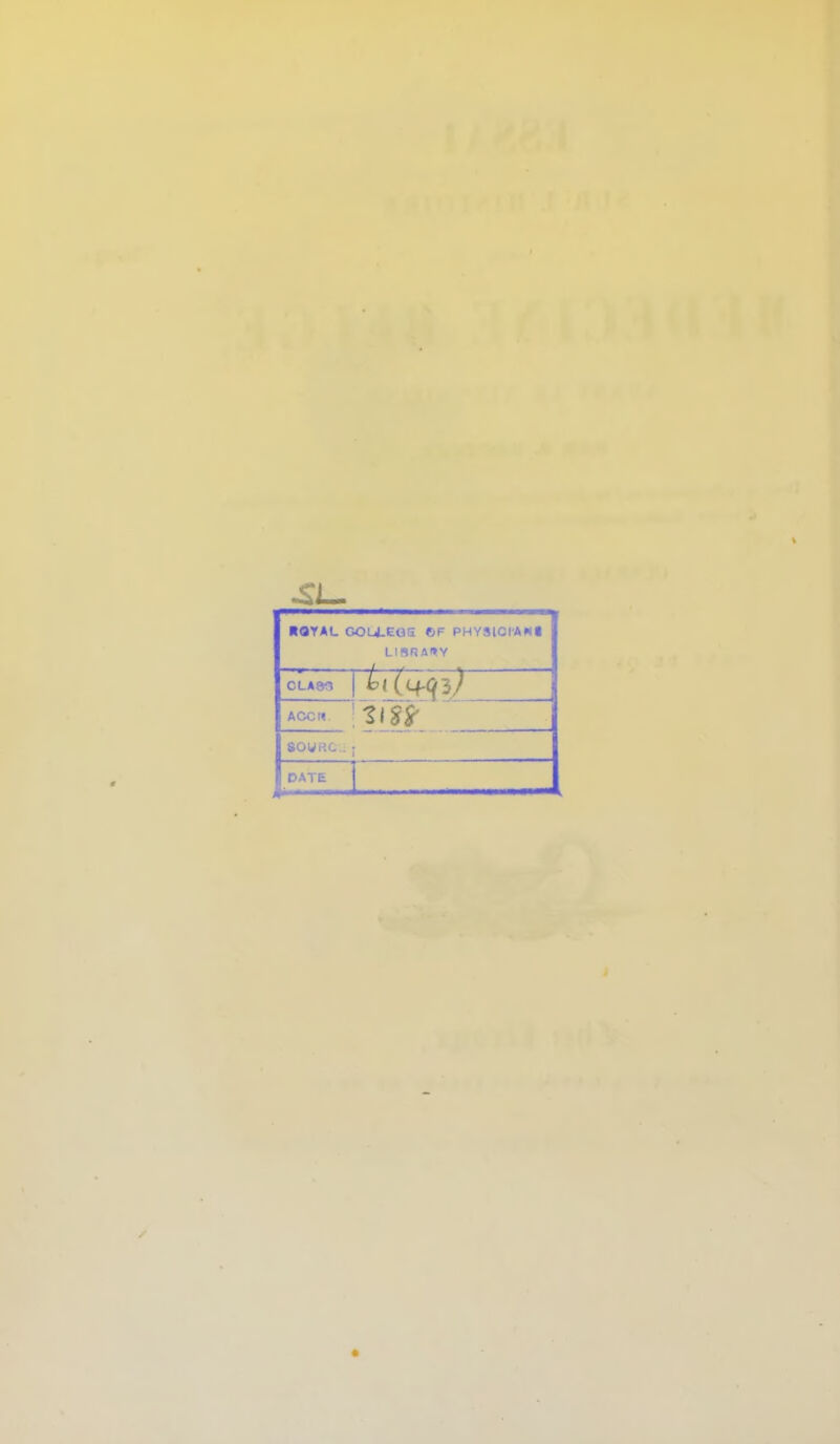 ROYAL GOL4-EQS ©F PHYSlCfAUt CLA&O ACCK SOWP.C: DATE