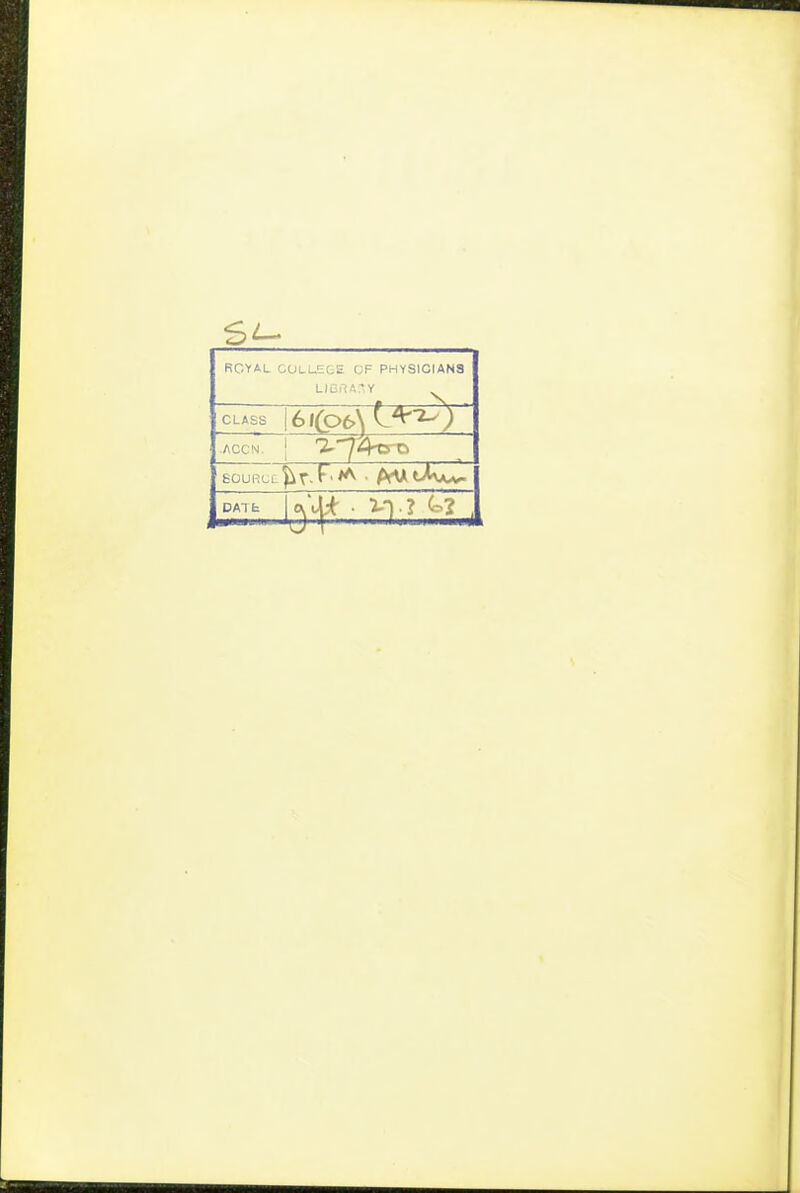 5^ RCVAL COULECE OF PHYSICIANS CLASS i6i(pA C^^; eouRcc