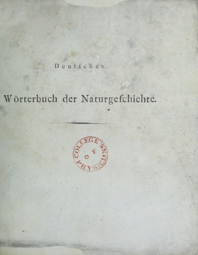 Deutle h e s Wörterbuch der Natiirgefchichte.