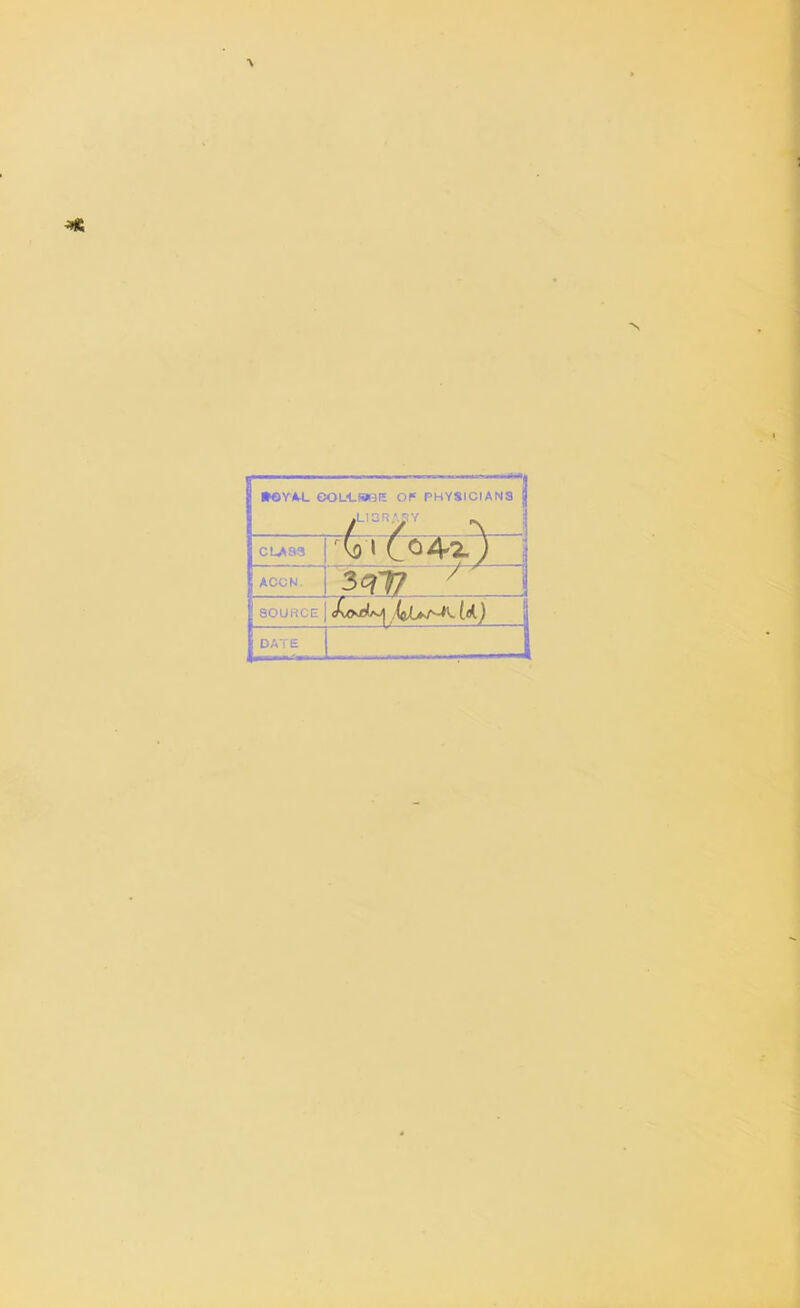 •©YA-L eOL-LSKE Of PHYSICIANS '^1 C04-a.) ACCN, SOURCE DATE