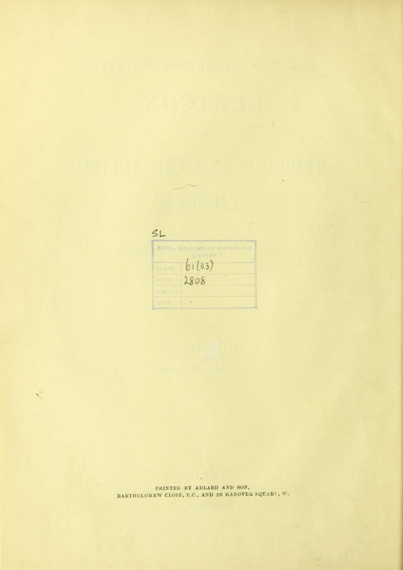 X$oS PAINTED BY ADI.AK1) AND SON, BABTM010UBW CLOSE, E.C., AND 20 HANOVEU BQtJABl . W.