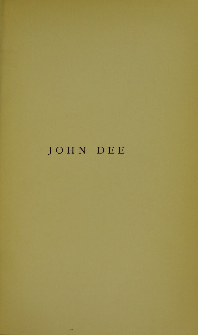 JOHN DEE