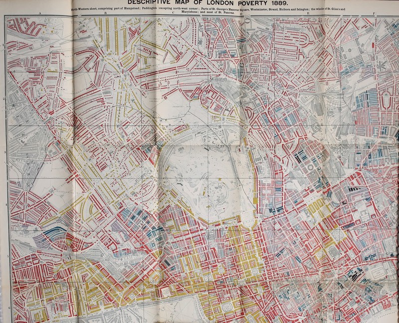 Horth-Westem sheet, comprising part of Hampstead; Paddinglof (excepting north-west comer); Parts of St. George's Hanover Square, Westminster, Strand, Hoibo « ' r’ Marylebone; and most of Rt Pannw,. Marylebone; and most of St. Pancras.