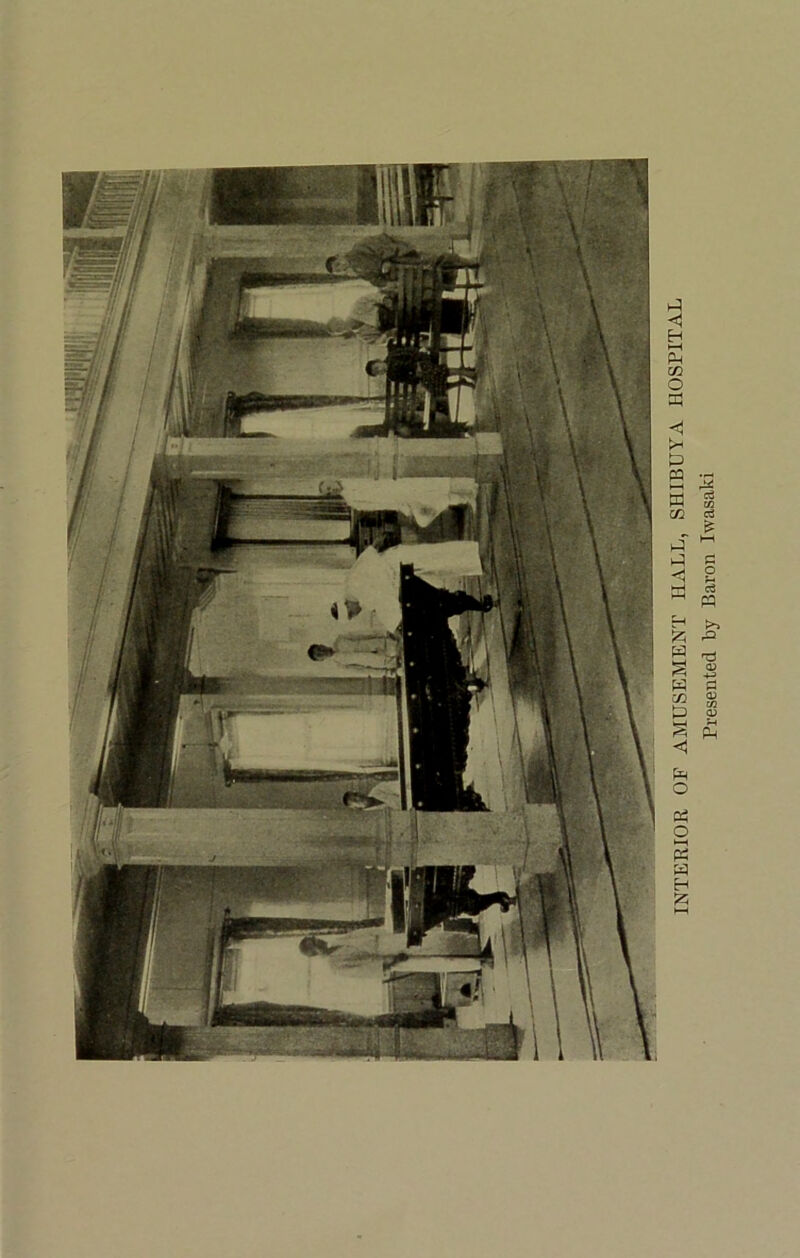 INTERIOR OF AMUSEMENT HALL, SHIBUYA HOSPITAL Presented by Baron Iwasaki