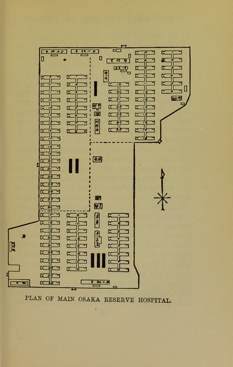 PLAN OF MAIN OSAKA EESEEVE HOSPITAL.