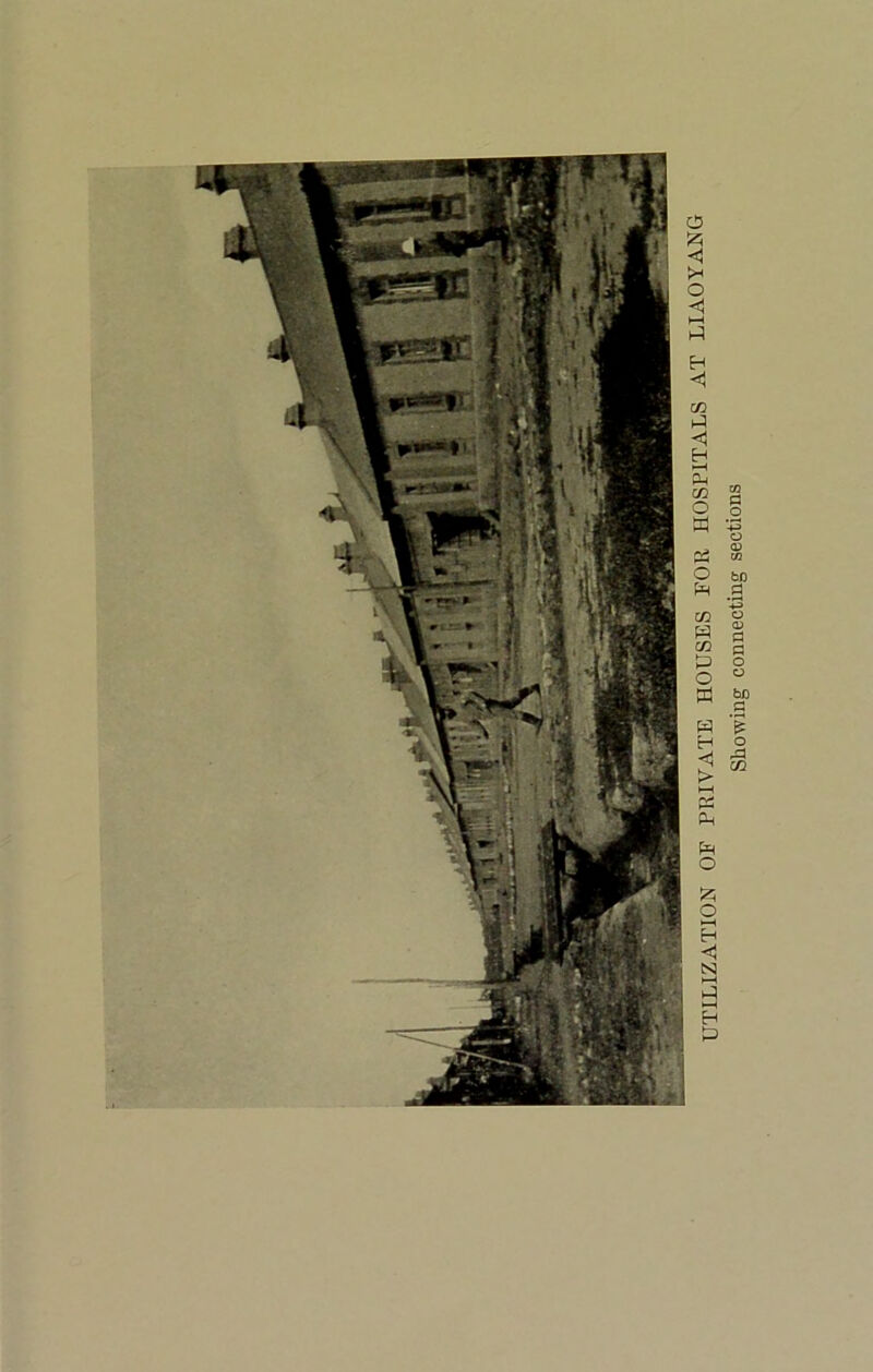 UTILIZATION OE PRIVATE HOUSES EOR HOSPITALS AT LIAO YANG Showing connecting sections