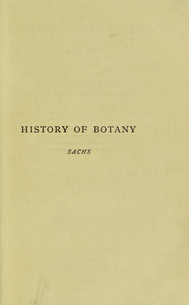 HISTORY OF BOTANY SA CHS