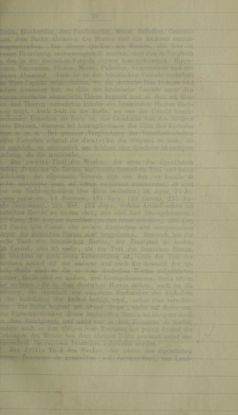 ■■ fr tDuSs; llio^korid^, ‘'tejii X**Cö^hsiöu- ^ nufl» rffüJöJJudliC Ai.rnm^or dö »»it« äü^ Aii.Uirß» iI! VIMlA».•■ V4»i[> —♦!I—Q.ru4jt;.t»-• -4»ffr4>>^->4l4 .«if■..{ .■%;■ .'. rosser Üilördttung wiri^Ci H<Ti«i Mj A'erglerf'Ji in to <:üUUd3ßu ^y^wreJe rÄtcJi; Vjijr4.*ntittS, PallÄfliu«, \’ou!ri4vrtMn»i> uöd (Ich h&M'S Alu^<n^^w'. m der IrUeinUchßn Vorrede iTie^feK.^ßh , . ikT Wijn r^^rsSnr 'tn- dirntHTirr irfrwr^frv^tfrvnH —' tuUr^ L.'iüiur^^ t9i^ »i> 49h IiHöktbch^ »'in-mtc onte^ ilcrt iftfriiii ATi^iLr^iqiji ikmaiiikhfi Tiilaß;^. hegwüli.j^urf ur iku .*,nil Slflir.-., e« ‘und Tbim'u vßmfthrtua Inlmllc de«; Weck^ifs ftecb* ttHjj trggt Attfii in der Stelle^ wo von der Ün^^iJ Kcmt^K“ E^fcn4icr l(?rsacipn^ Hede ist, da« Gleietin^s~TImT^fi“BT?UV?^ iiies Biiainfes, dagfgea ist hiurnghkomnien das Citat des iie^'kFia^  j»»a mv n. Bei getrtn;er»Vergi»*ithuttg dfr’V>r^>.tn>ik-td>f?Tf/‘»-- :— ffhW A'on'ecicn scUeint die d K«tHt ho dfts Orij^inr^l »u w?ia, ** •? lU iUß liiidmVih* - ' iJci i'weilo I boil <1* :^ der emo de« ‘ eisfeniHchen ISXTöfT:' TräWifui rVfjid.  rkiiekung; <!io HlJgCinome 5^ » »ws ihm. «r h^tüdle tk 4)4it iiiK^A. tfUiiii fld nf*t,n ^v. .. ■ <s# —h— tMM voö Meiitvegei.dnffeo Wo# rtf.disUiv«: kO 74 <mf>k B-k t5H - öiV f ilcemwm;Mfii, Sy aff) \ weJeß^ Arlifcor iä^on nn ßuisriien Morfuh «« {jude« fiuö; «en mi*i h»r bifuugekomnwm: tyr^inrr' mtrrririHm '-rvrx^T tcLfiafi’jtvrffrfn&f, f.xscT' S2 PoTitit, i>10 V u*7w, ?He andehi Uaerisrho« und an‘*»ga/?j>< hon üfuet. di^. V l)eunfii-h iiak*:. [%dto Their dcfi Inleiitischcü ßortTi:»» de/ de i^ü Capitelj aliio ^ uieljr* als der Teijt dee (kuUtiv^)ii H^nus, ^ iVtlr.bcni “or i^ijoii keTdo ig -denn *dä«''Tejii der iiM^eiiien Artikel ist ciu aadorer uod auch die Auswelü der \u- wwU- ion »ley dotUoofaw-rgovmB- »uh»s44rii) Wälder, Ahcik sijijiil c« andere, hoiV hjnTSUwkwniRoucy Jhcils fetj c« ' '! ’ metot^v^ die m dem doi?t3€!>er; Huttüs {Ueiien. aaeh ht die ■ 4; ^»>ung\ die )rt»cf{ütM:)Vi>er eb'£^uon Bußhstal>en des AJplial/etii ■> i i der^ul.y-ihlung' der Art?k*d ksehdjfSvH^^ij'd, i’er.<cbf<j- / fteiöB' heginW~wf! Ar^^^MTfJlTWw;, eTidermit ^frfcrer^/irrr.T'— ijic hig(Mill^üit)lirtiki*il f^Ke^;u^<>^)ie'‘n Koriub ist Ju/n^erÄ »i>ck dunih^.^üafe iniu. ukiu 7>/>^-;.>e h'' '■ *; ^ mcMrn »mh la d*'« «hrlgcji U(u TrAvum% hci jed<mi .Afükei iVje [ j lirkungeu liiCH MiUeU von deio Teile g<'irenwt 4ii^V‘f der » riM'ivlcnr.'r» liesomTei^^'?»uTj^-i>fe v> i.i I l^r (ides Wetkfs. fkt des^cigetithcheii V*/ ■■ ( . r