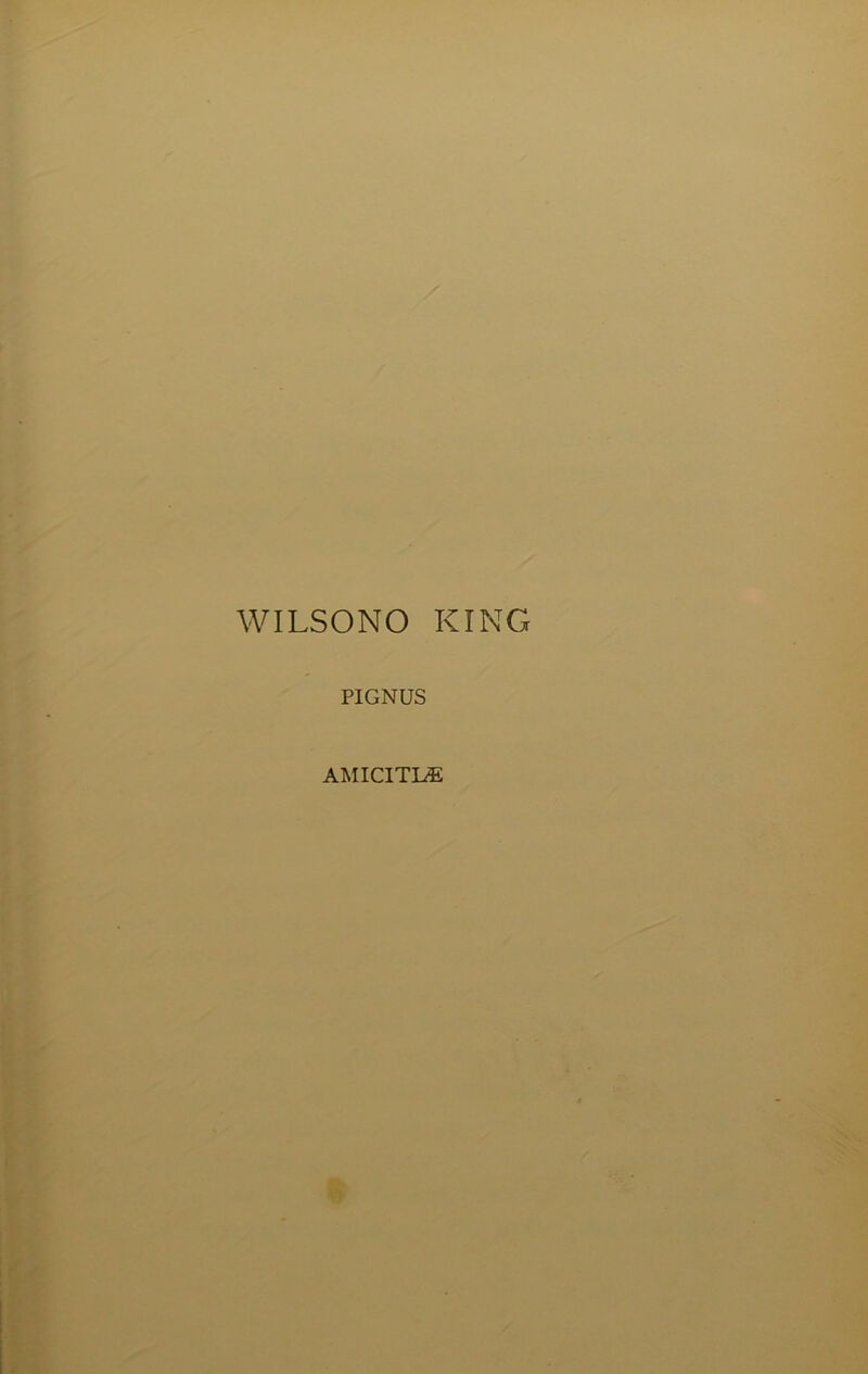 WILSONO KING PIGNUS AMICITLE