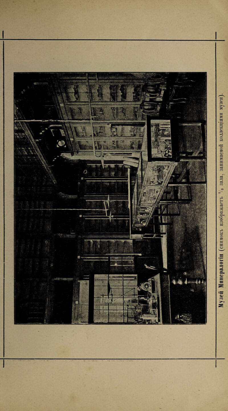 I Музей Минералогіи (снимокъ изображаетъ ‘/з зала, занимаемой коллекціями музеи).