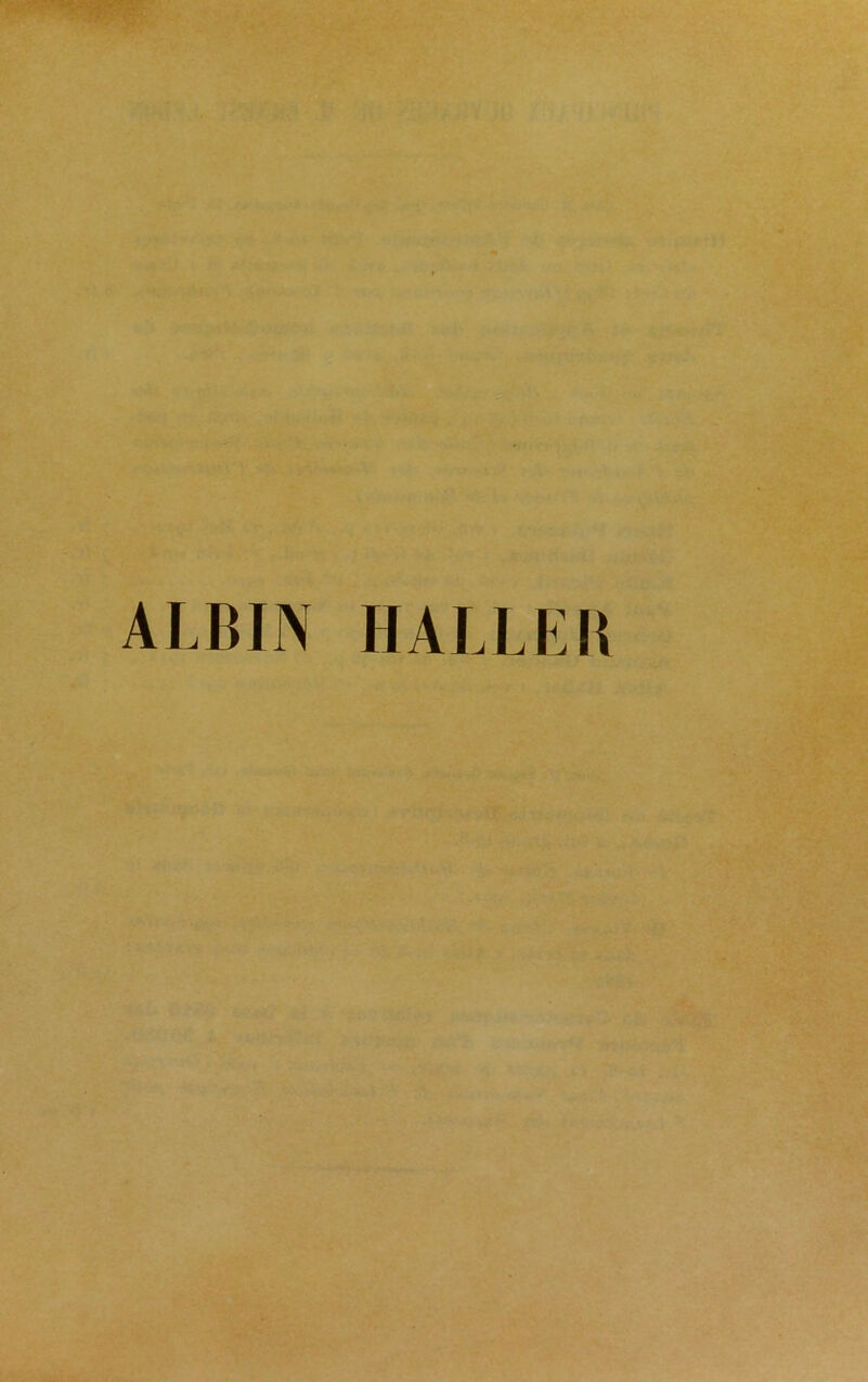 ALBIN HALLER