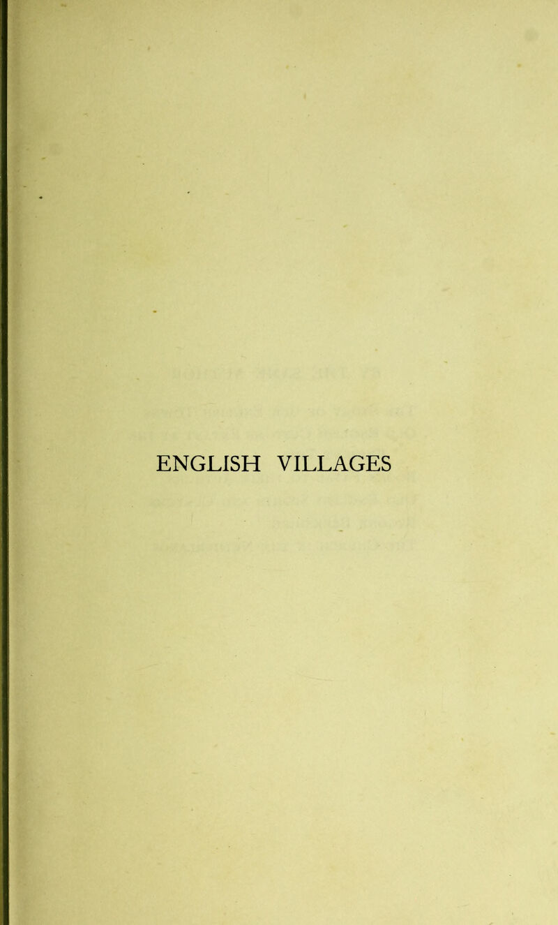 ENGLISH VILLAGES