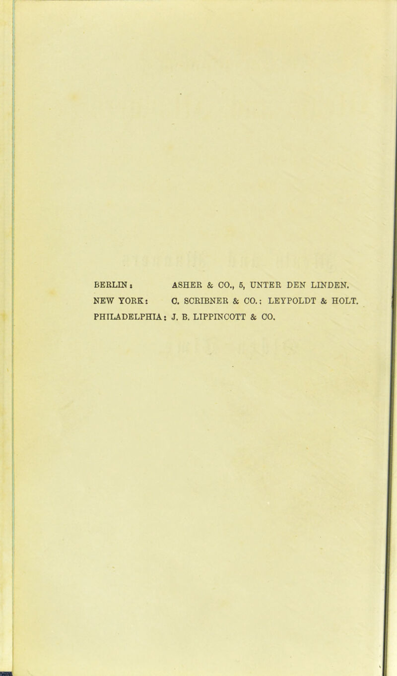 NEW YORK: C. SCRIBNER & CO.: LEYPOLDT & HOLT. PHILADELPHIA; J. B. LIPPINCOTT & CO.