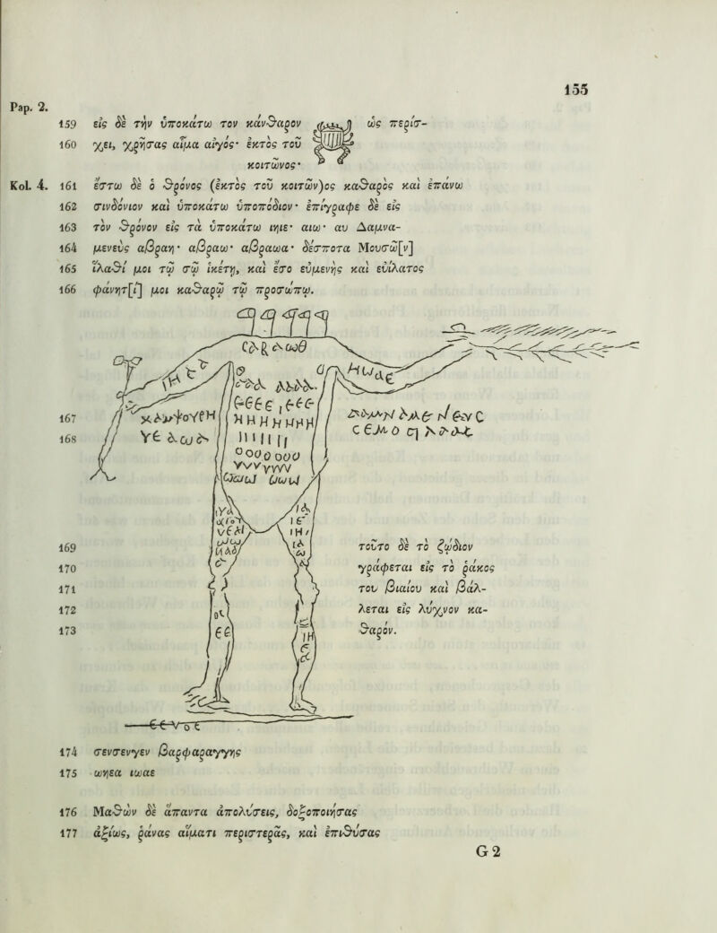 160 l6l 162 l63 l64 165 l66 167 168 169 170 171 172 173 174 175 176 177 155 %st, %^yjiTag at/xa aiyog Imog tov mm KOlTWVOg’ ^ ® eVrw Äe 0 3-^ouog (iarog rov y.oirwv)og tca&a^og Kal Irai/w (Ttv^oviov Kal vTroKaru) vttottoSiov' eiriy^acpe eig rov ^^ovov dg rd viroKaru) lYiis' atw‘ av Aaixva- fxtvevg aß^avi' aß^au)' aß^awa' ^irTora Mot;a‘w[i'] tXa-S'/ fxoi TW (TW iKerri, Kal ero svixevtig ko.1 eviXarog (pävvir[i\ fxoi Ka&a^u rw Tr^ocrwirw. <rei'(rei/7ei/ ßa^cjja^ayyvig üüVjea twas Ma&wv arravra d'iro'kvrtig, ^o^oyron^rag d^iwg, ^dvag atixari Tre^tirre^dg, >:al STTi^vrag G2
