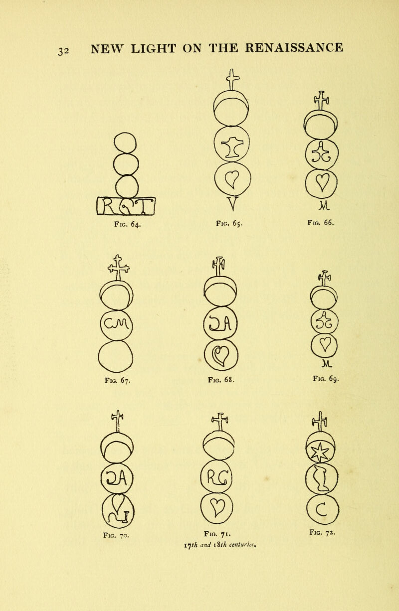 Fig. 70. Fig. 71. Fig- 7^- 17M and \ %th centuries,