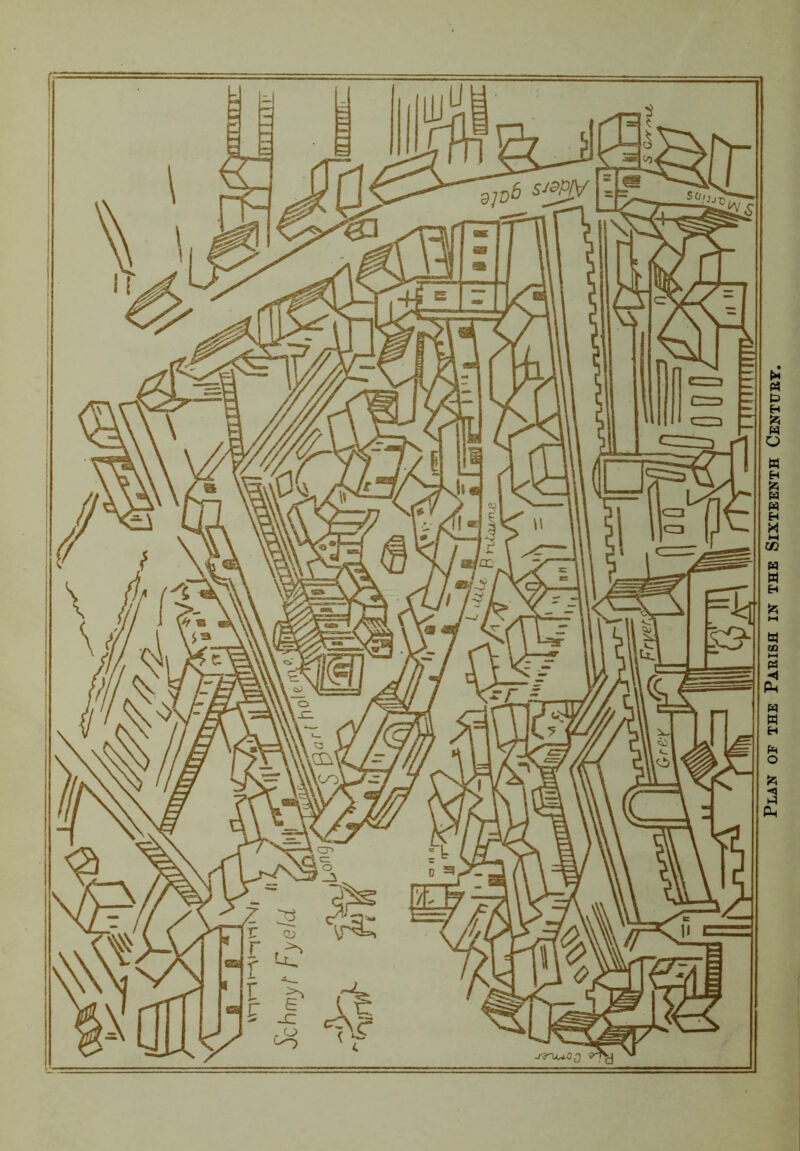Plan of the Parish in the Sixteenth Century.
