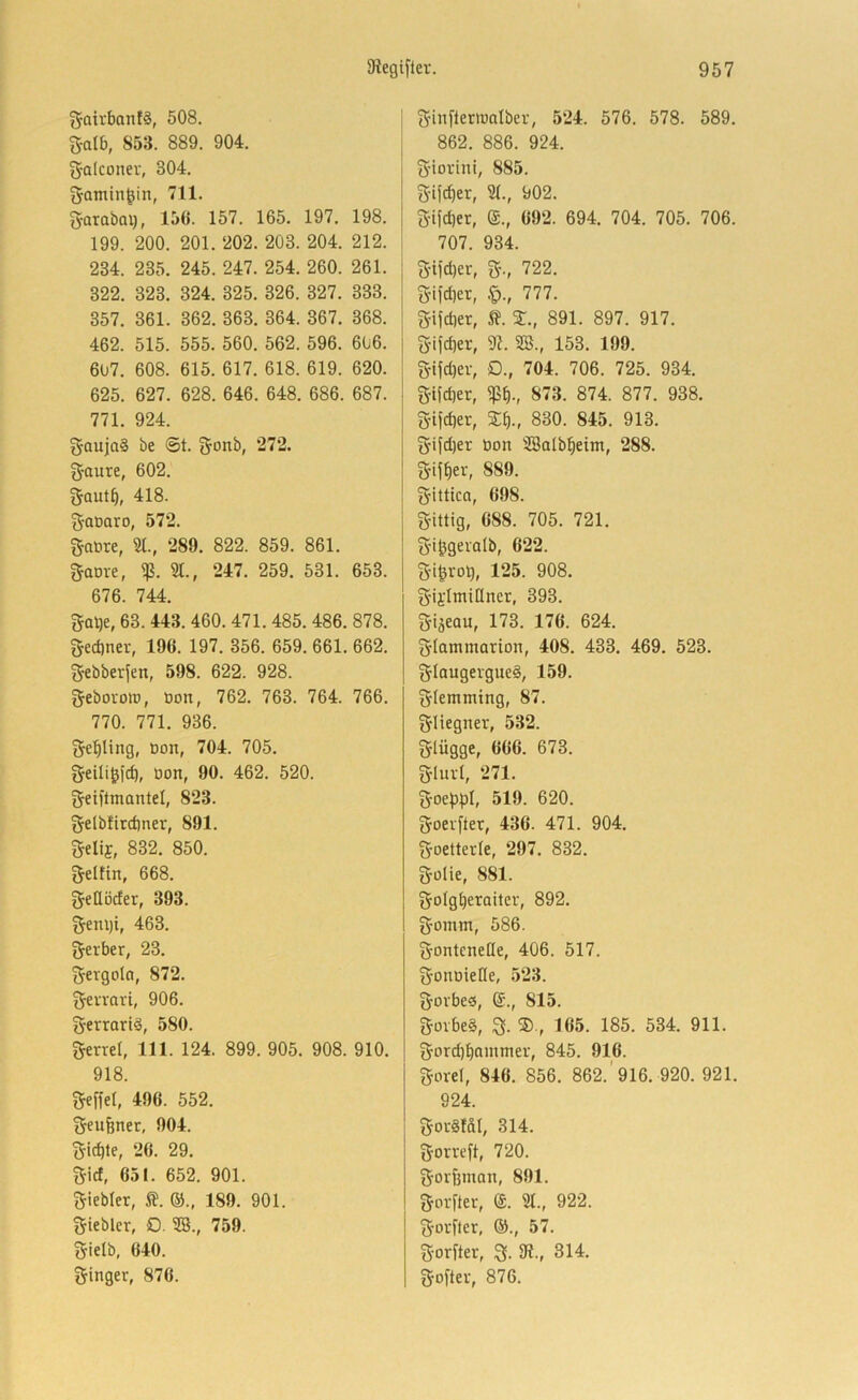 gairbanfS, 508. j S-alb, 853. 889. 904. galconer, 304. gfomin^in, 711. ^araboi), 156. 157. 165. 197. 198. 199. 200. 201. 202. 203. 204. 212. i 234. 235. 245. 247. 254. 260. 261. 322. 323. 324. 325. 326. 327. 333. 357. 361. 362. 363. 364. 367. 368. 462. 515. 555. 560. 562. 596. 606. 607. 608. 615. 617. 618. 619. 620. 625. 627. 628. 646. 648. 686. 687. 771. 924. 2raujQ§ be ©t. t^onb, 272. 3'aure, 602. gaut^, 418. gatiaro, 572. gaüre, 2t., 289. 822. 859. 861. game, 2t., 247. 259. 531. 653. 676. 744. gal)e, 63. 443. 460. 471. 485. 486. 878. fjediner, 196. 197. 356. 659. 661. 662. iJebberfen, 598. 622. 928. ^eborom, üon, 762. 763. 764. 766. 770. 771. 936. ge^Iing, ßon, 704. 705. geilißfcb, tion, 90. 462. 520. geiftmantel, 823. grelbfirdmer, 891. gelif, 832. 850. Rettin, 668. f^eaöcter, 393. f^eni)i, 463. gelber, 23. gergoin, 872. geirari, 906. gerrarlä, 580. geriet, 111. 124. 899. 905. 908. 910. 918. geffet, 496. 552. geufener, 904. gicbte, 26. 29. gicf, 651. 652. 901. giebter, t. ®., 189. 901. giebler, O. 2S., 759. gietb, 640. ginger, 876. j gintlenuatber, 524. 576. 578. 589. 862. 886. 924. giorini, 885. gifct)er, 2t., 902. gtidier, e., 692. 694. 704. 705. 706. i 707. 934. gifcber, g., 722. gifd)er, 777. gifcber, 2., 891. 897. 917. gifcber, 9?. 2Ö., 153. 199. gifd)er, D., 704. 706. 725. 934. gifcber, ißbv 873. 874. 877. 938. gifcber, 2b-, 830. 845. 913. gifd)er üon 9Balbbeim, 288. gifber, 889. gittica, 698. gütig, 688. 705. 721. gi^geratb, 622. gi^rob, 125. 908. giidmitlner, 393. gi^eau, 173. 176. 624. gtammarion, 408. 433. 469. 523. glaugergueS, 159. gtemming, 87. gliegner, 532. glügge, 666. 673. glurt, 271. goeppl, 519. 620. goerfter, 436. 471. 904. goetterte, 297. 832. gütie, 881. golgberaiter, 892. gomm, 586. gontcnette, 406. 517. gonoiette, 523. gorbeö, ®., 815. gorbe§, g. ®., 165. 185. 534. 911. gorcbbcnnmer, 845. 916. göret, 846. 856. 862.'916. 920. 921. 924. goigtat, 314. gorreft, 720. gorffman, 891. gorfter, @. 2t., 922. gorfler, ®., 57. gorfter, g. 9?., 314. gofter, 876.