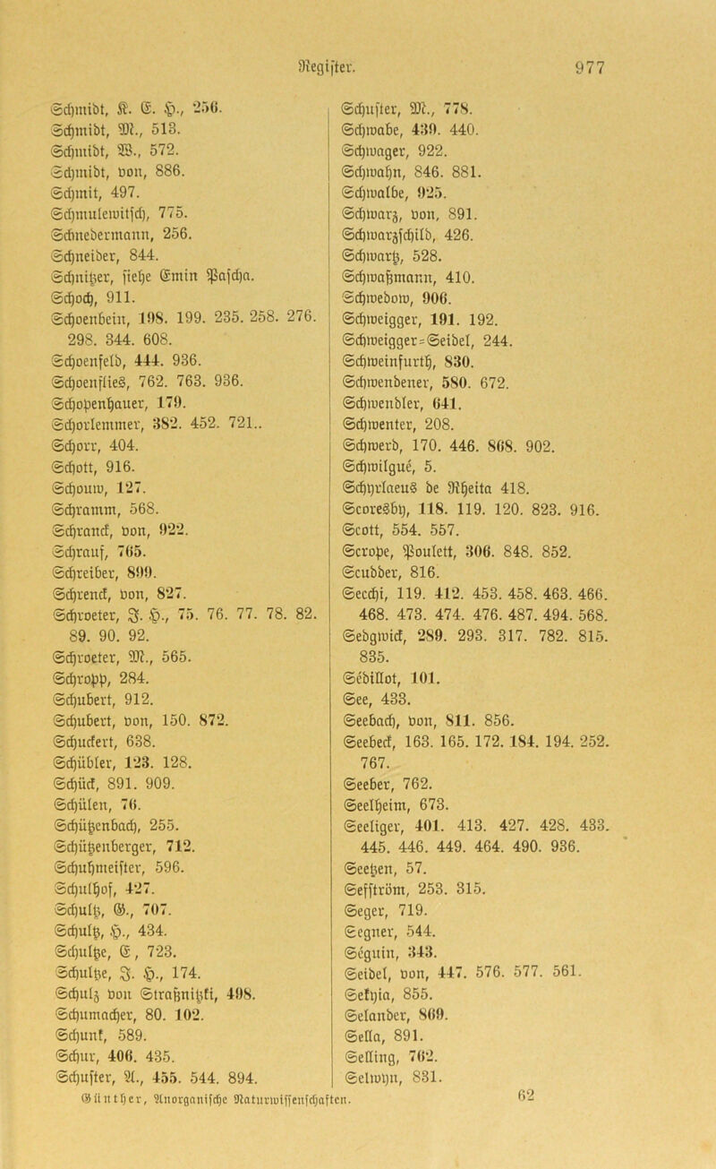 @d)mibt, 0. -äO. Sc^inibt, SDl., 518. ®d)iuibt, 572. 5d)mibt, tion, 886. ®d)init, 497. ®d)muleiv)itfd), 775. @d)uebcnnann, 256. ®d)neiber, 844. Sc^nilw, fietje 0mtn ^ofdja. <Bd)od), 911. Sc^oeitbeiii, 198. 199. 235. 258. 276. 298. 344. 608. Sc^oenfelb, 444. 936. ®d)oenfUe§, 762. 763. 936. @d)open'^aiter, 179. Sdjorlemmev, 382. 452. 721.. ©d)oi‘r, 404. ®d)ott, 916. ©CpDUlD, 127. ®d)ramTn, 568. Scprand, üon, 922. ®d)rauf, 765. ©d)tetber, 899. ©^rend, bon, 827. ©d)voeter, Q. 75. 76. 77. 78. 82. 89. 90. 92. ©(^roeter, 9J7., 565. ©c^topp, 284. ©d)u6ert, 912. ©d)ubert, öon, 150. 872. ©c^udevt, 638. ©c^üblev, 123. 128. ©cpüd, 891. 909. ©d)ülen, 76. ©d)ü^cnbad), 255. ©d)ül^enberger, 712. ©cpubmeiftev, 596. ©d)u(^of, 427. ©d)ut0, ®., 707. ©d)uf^, .'g., 434. ©d)ulge, 0, 723. ©d)ulpe, S. 174. ©d)ulä öou ©traijnipti, 498. ©d)umac^er, 80. 102. ©d}unt, 589. ©d)uv, 406. 435. ©(^ufler, 9Ji., 778. ' ©d)tüabe, 439. 440. ! ©(^luager, 922. 1 ©dpDtt^n, 846. 881. I ©d)iualbe, 925. I ©d)»üarg, üon, 891. I ©^luarjfcbUb, 426. I ©d}iwarp, 528. I ©c^ioafemnr.n, 410. ©diraeboiü, 906. ©cbiüeigger, 191. 192. ©d|tt)eigger=©eibel, 244. ©cbmeinfurt:^, 830. ©cbraenbenev, 580. 672. ©cbiuenblev, 641. ©d)iuenter, 208. ©diroerb, 170. 446. 868. 902. ©cbroilgue, 5. ©(^pvlaeu§ be Stbeita 418. ©coreSbp, 118. 119. 120. 823. 916. ©cott, 554. 557. ©crope, Roulett, 306. 848. 852. ©cubber, 816. ©ecd)t, 119. 412. 453. 458. 463. 466. 468. 473. 474. 476. 487. 494. 568. ©ebgiuid, 289. 293. 317. 782. 815. 835. ©ebiDot, 101. ©ee, 433. ©eebad), üon, 811. 856. ©eebed, 163. 165. 172.184. 194. 252. 767. ©eeber, 762. ©eelbeim, 673. ©eeligev, 401. 413. 427. 428. 433. 445. 446. 449. 464. 490. 936. ©eet^en, 57. ©efftröm, 253. 315. ©eger, 719. ©egnev, 544. ©cguin, 343. ©eibel, üon, 447. 576. 577. 561. ©efpta, 855. ©elanber, 869. ©ella, 891. ©eßing, 762. ©eliopn, 831. 62 ©cbufter, 21., 455. 544. 894. ®tintf)ev, 9lnor0Qtiifc^c 9laturiuiffenfc0aftcn.