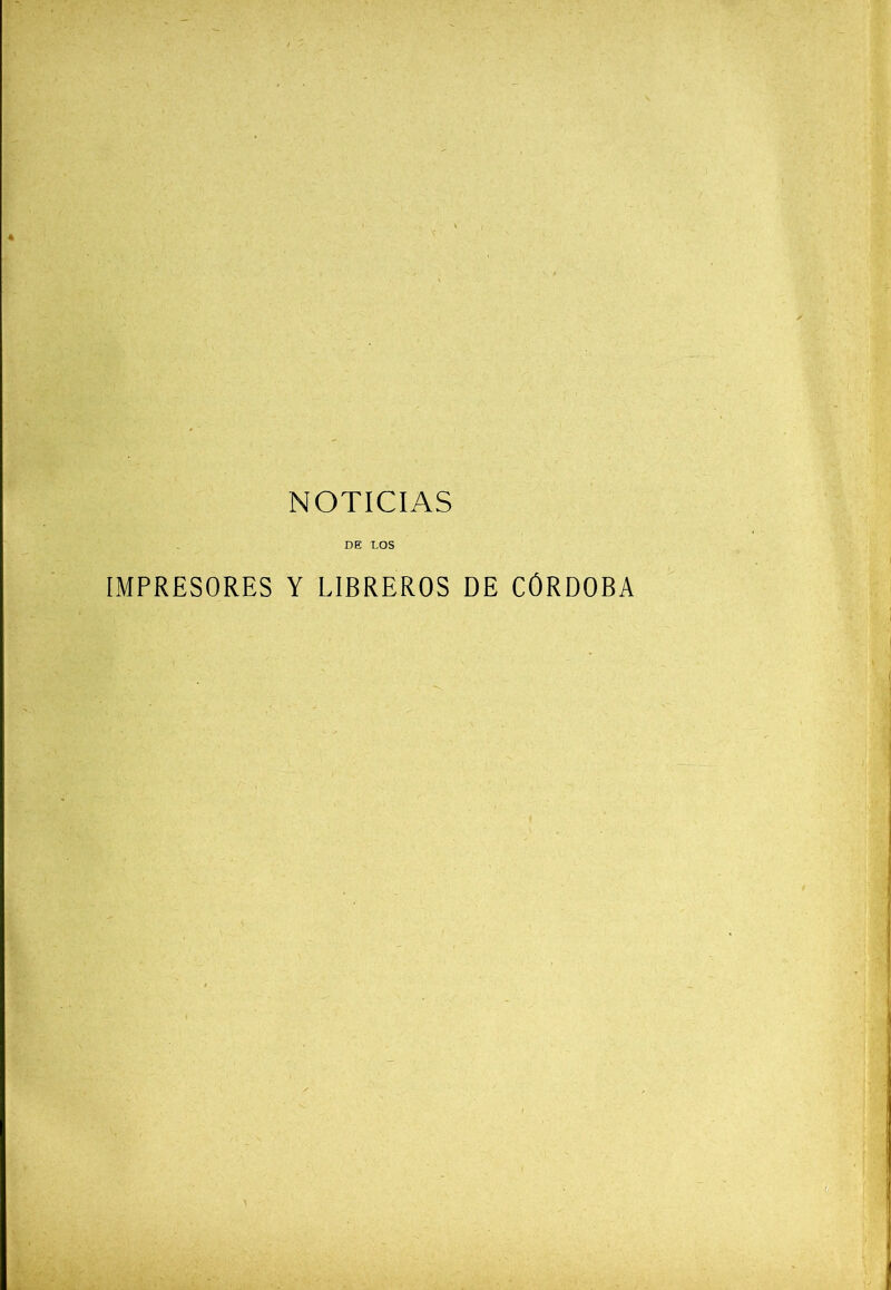 DE LOS IMPRESORES Y LIBREROS DE CÓRDOBA