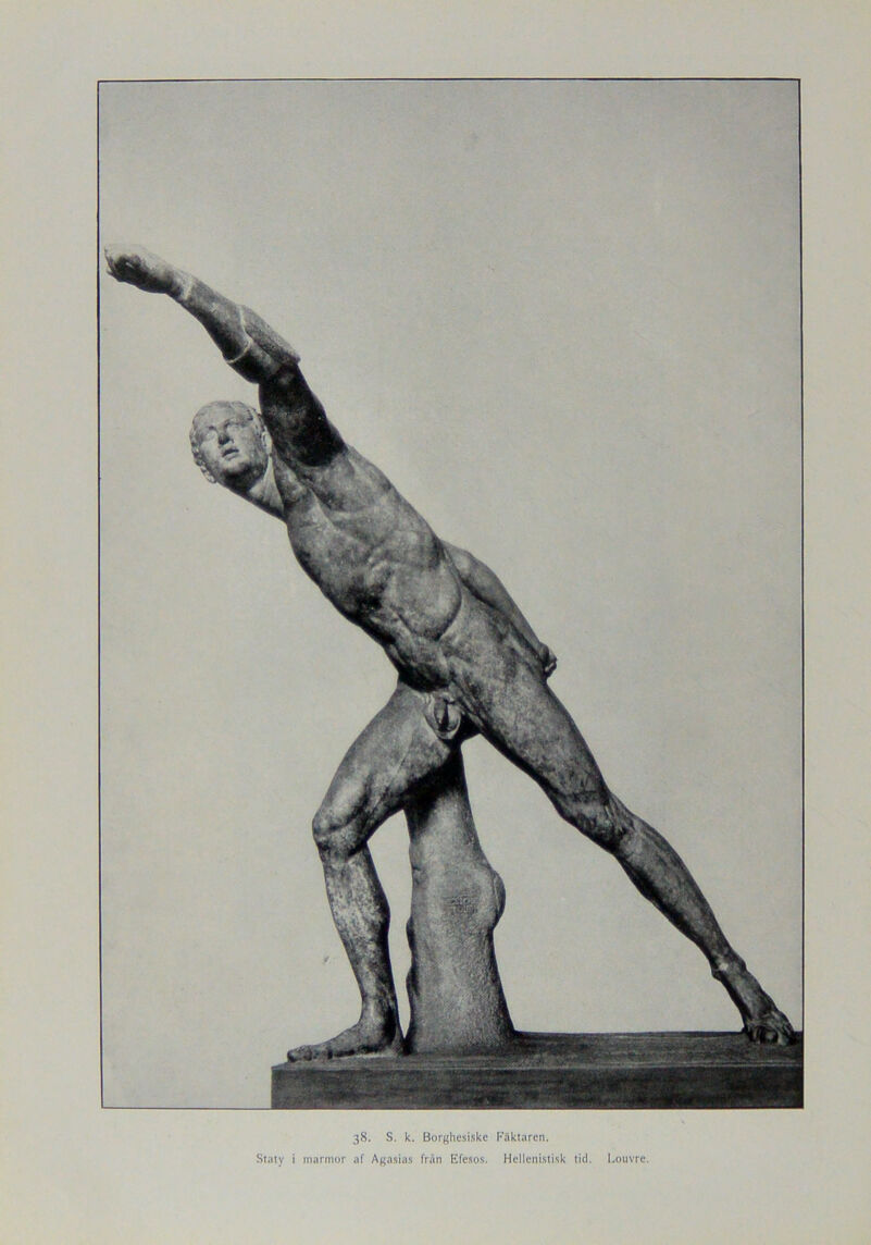 Staty i marmor af Agasias från Efesos. Hellenistisk tid. Louvre.