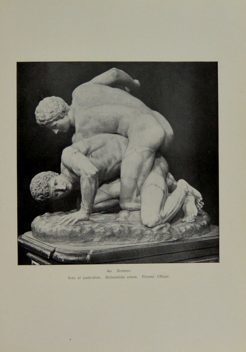 Scen ur pankration. Hellenistiskt arbete. Florens' Uffizier.