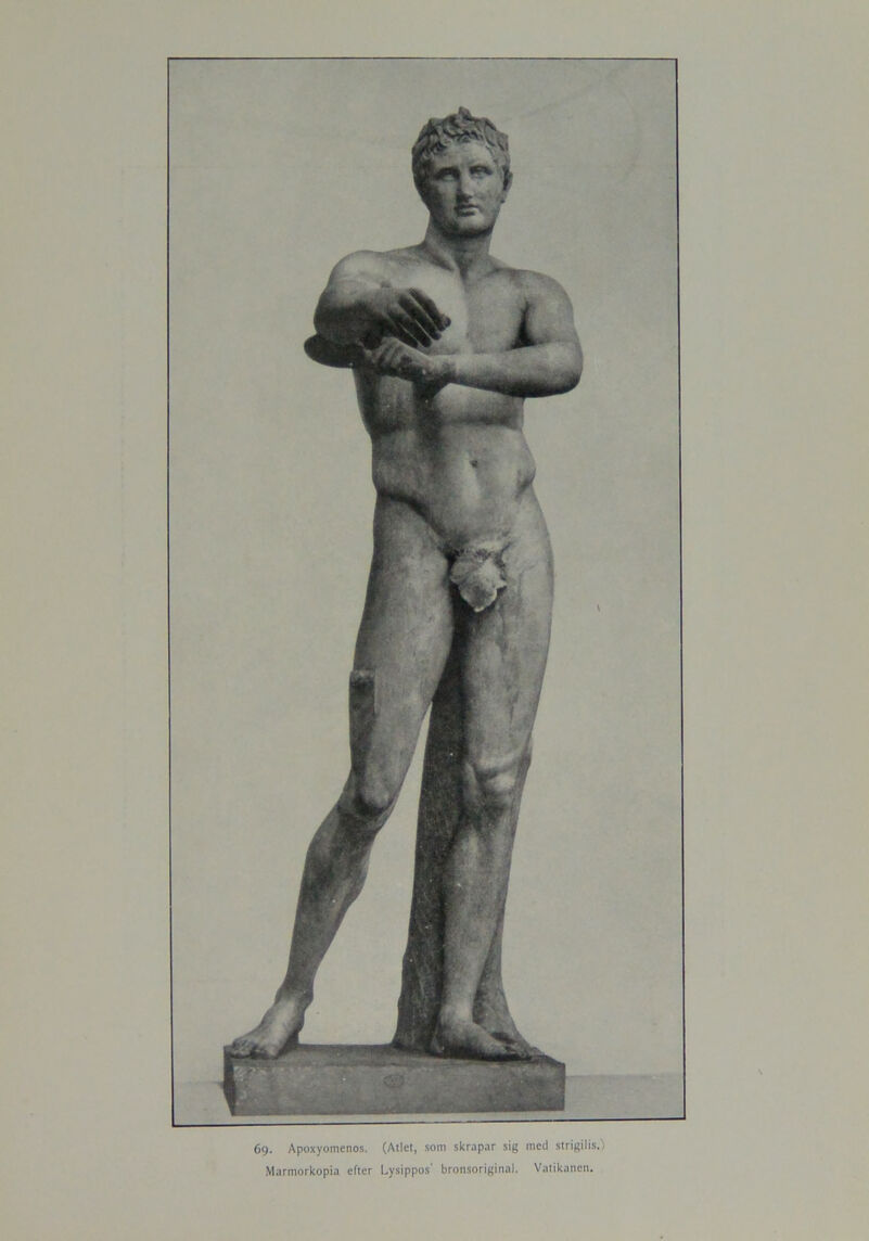 Marmorkopia efter Lysippos' bronsoriginal. Vatikanen.