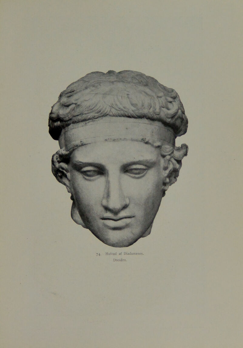 74- Hufvud af Diadumenos. Dresden.
