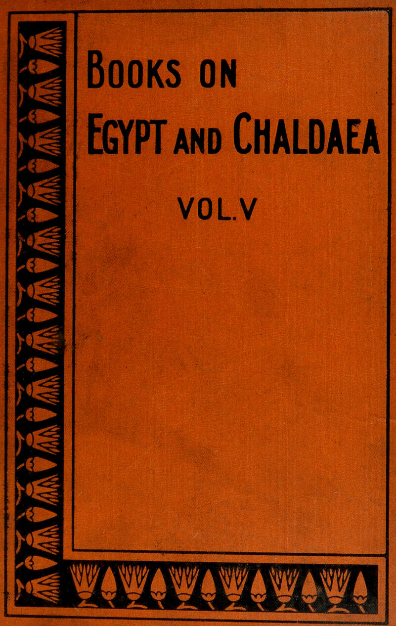 Books on Egypt and Chaldaea VOL.V