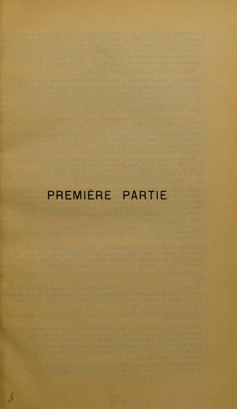 PREMIÈRE PARTIE