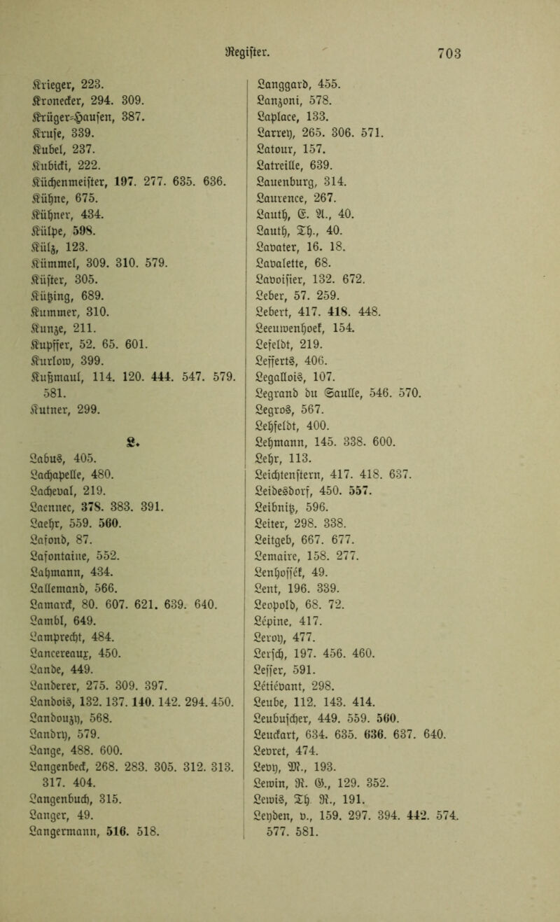 Krieger, 223. Äroneder, 294. 309. ®riiger=.£>aufen, 387. Shruje, 339. ßubet, 237. Shtbicfi, 222. ftüdjenmeifter, 197. 277. 635. 636. $ü§ne, 675. Hübner, 434. Äülpe, 598. ffülj, 123. Äümtnel, 309. 310. 579. Äüfter, 305. Äü&ing, 689. Kummer, 310. Äunge, 211. $upffer, 52. 65. 601. Äurloro, 399. Sufemaul, 114. 120. 444. 547. 579. 581. tfutner, 299. £♦ Sabu§, 405. Sad^apelle, 480. Sacfjeual, 219. Saennec, 378. 383. 391. Saetjr, 559. 560. Safonb, 87. Safontatite, 552. Sabmann, 434. Saltemanb, 566. Samarc!, 80. 607. 621. 639. 640. Sambl, 649. Samprecf)t, 484. Sancereau;r, 450. Sanbe, 449. Sanberer, 275. 309. 397. Sanboiä, 132.137.140.142. 294. 450. Sanbouät), 568. Sanbri), 579. Sange, 488. 600. Sangenbecf, 268. 283. 305. 312. 313. 317. 404. Sangenbud), 315. Sauger, 49. Sangermann, 516. 518. Sanggarb, 455. San^oni, 578. Saplace, 133. I Sarrep, 265. 306. 571. I Satour, 157. ! Satreitte, 639. , Sauenburg, 314. Saurence, 267. | Sautfj, e. 31., 40. Sautb, 40. j SaDater, 16. 18. | Sabalette, 68. Saboifier, 132. 672. Seber, 57. 259. Sebert, 417. 418. 448. Seeuroenfjoef, 154. Sefelbt, 219. SeffertS, 406. SegaÜoiS, 107. Segranb bu ©aulle, 546. 570. Segro§, 567. Seljfelbt, 400. Seemann, 145. 338. 600. Seljr, 113. Seidjtenftern, 417. 418. 637. 2eibe§borf, 450. 557. Seibnitj, 596. Seiter, 298. 338. Seitgeb, 667. 677. ! Semaire, 158. 277. i Senljoffef, 49. | Sent, 196. 339. | Seopolb, 68. 72. Sepine, 417. ! Sevop, 477. I Serfcfj, 197. 456. 460. I Ceffer, 591. j Setiebant, 298. Seube, 112. 143. 414. Seubufcber, 449. 559. 560. Seudart, 634. 635. 636. 637. 640. Sebret, 474. Seüp, 2)?., 193. Seroin, 9t ©., 129. 352. Seioi§, 2f). m., 191. Sepben, b., 159. 297. 394. 44*2. 574. 577. 581.