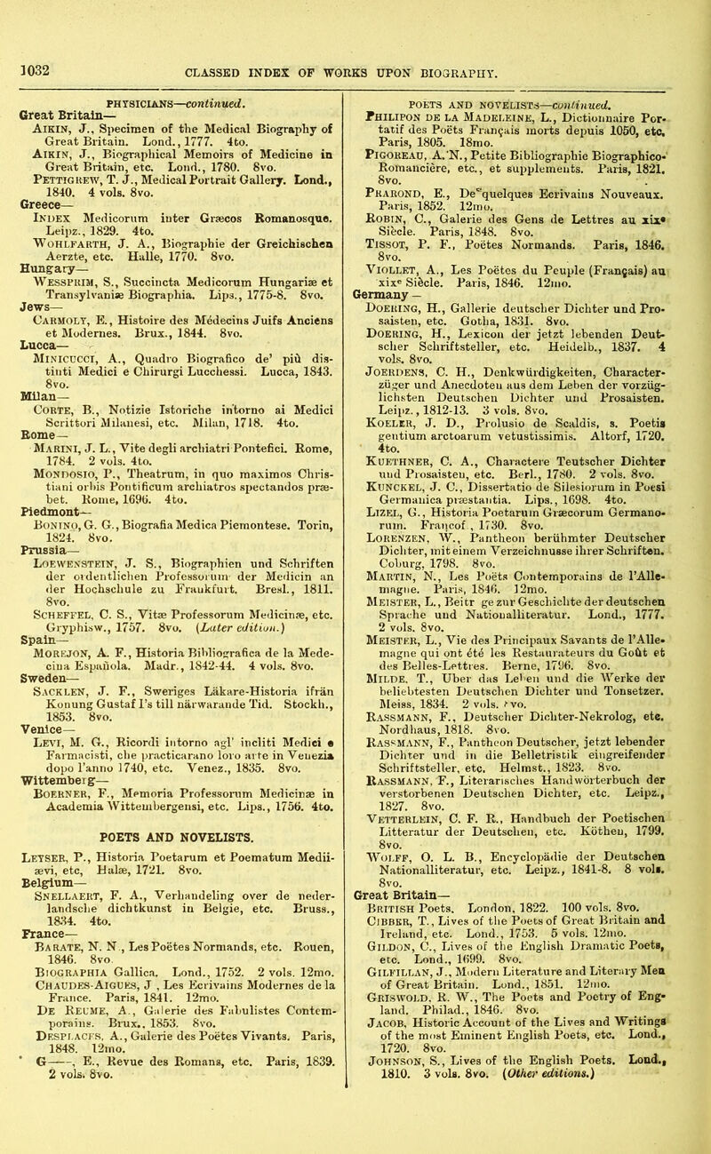 §.SiESll ^i&T'tvrr‘'’ ''=7.,^^S,,I..Po«..^o™W.,..o. Eo..., %T’ ■■■ ■■' 'Xe^ung, H„ G^llerie deujsclier Dicliter und Pro- iSrsn‘“ Griswold. R. W„ The Poets and Poetry of Eng- 3.;;5ti=rE:u‘£ JOH^NSON,^S°; Lives of the English Poets. Lond„ 1810. Svols. 8vo. (Other editions.)