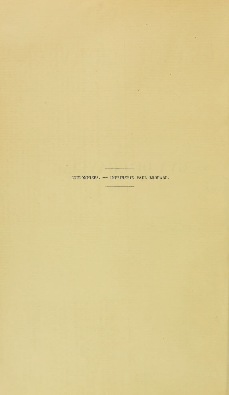 COULOMMIERS. IMPRIMERIE PAUL BRODARI).