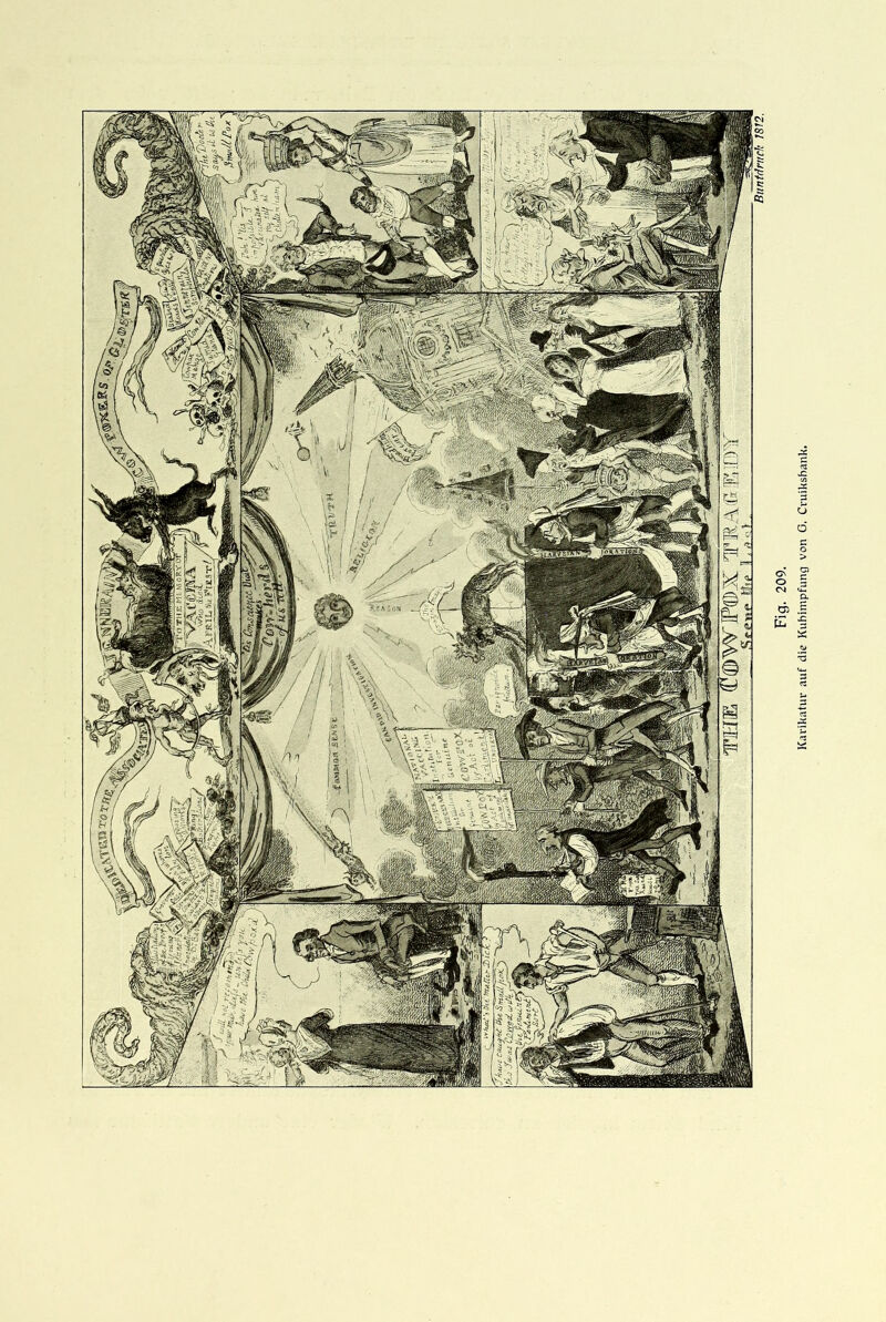 Fig. 209. Karikatur auf die Kubimpfung von G. Cruiksbank.