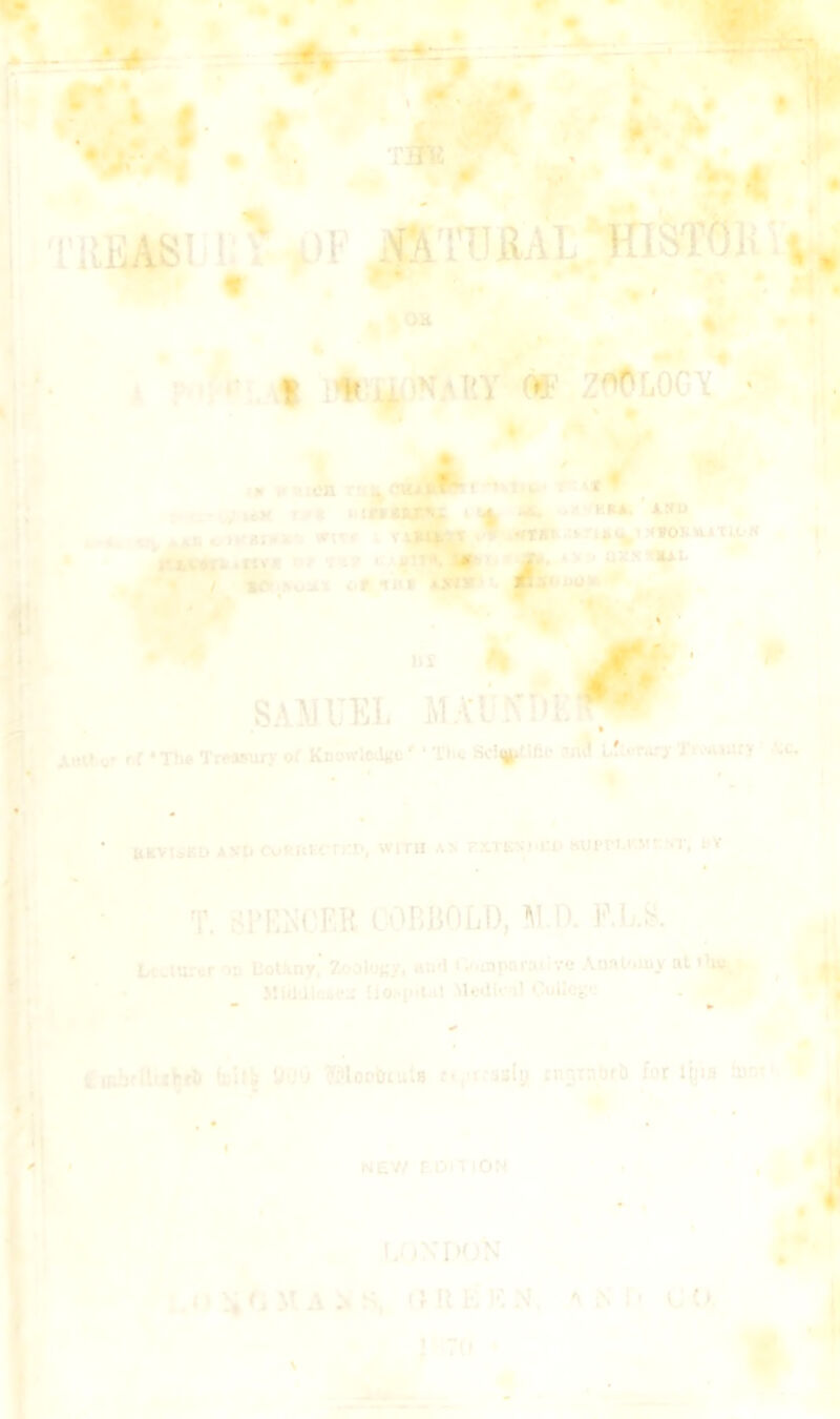 | TKKASi-j ? *>F ,'pmifiAL'-HIST6ir;l. } M ' I'/i |>- ^LOC\ * • it • u. .! T. TEXCER 111BBOLD, M 1). P.L.S.
