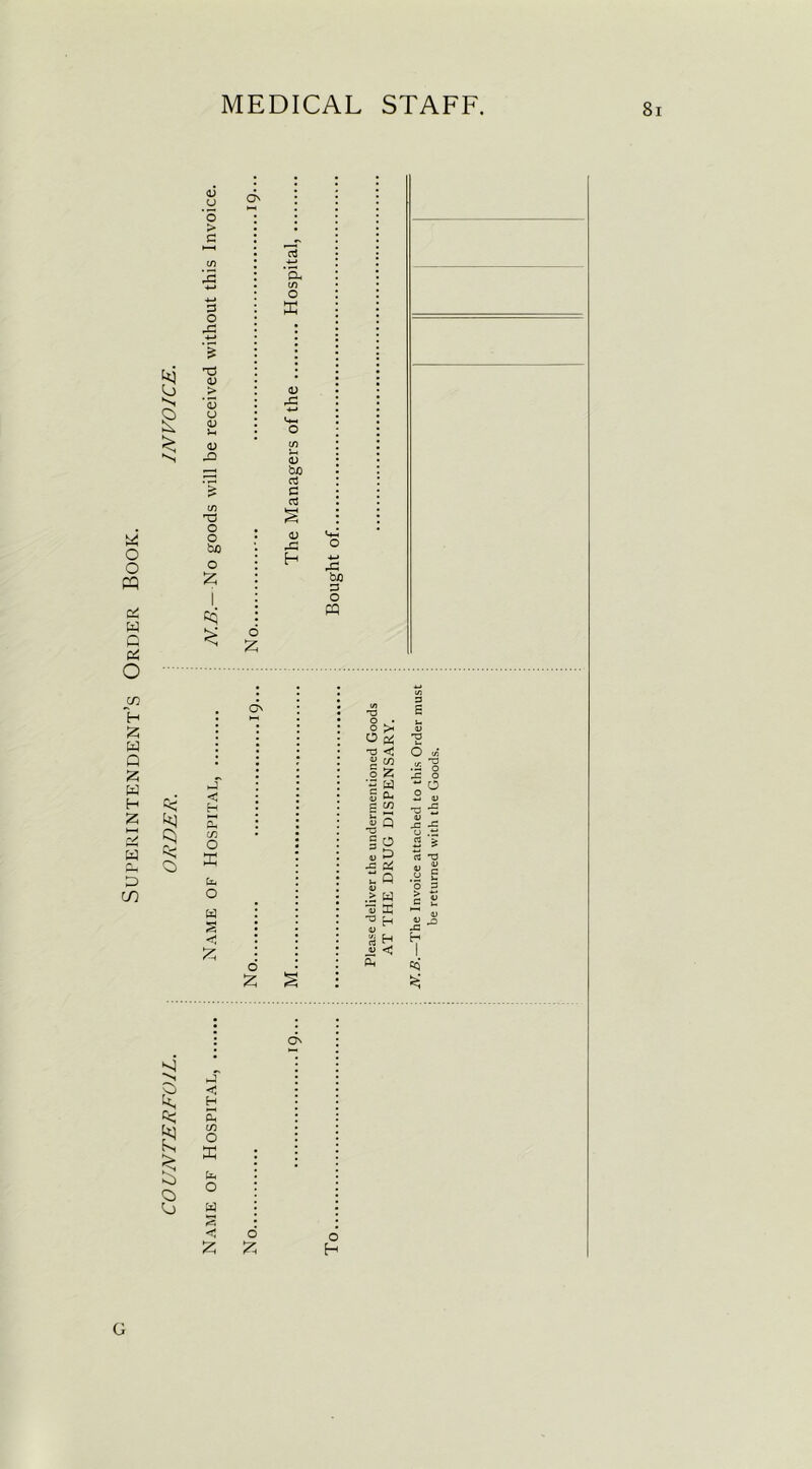 Superintendent’s Order Book. <1 N 2 8 I 05 i-T <! H s in O E o w S <; £ o £ o o h G