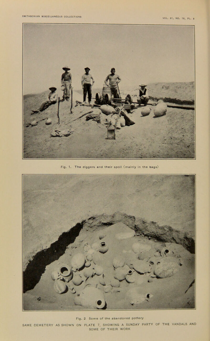 VOL. 61, NO. 18, PL. 8 Fig. 2 Some of the abandoned pottery SAME CEMETERY AS SHOWN ON PLATE 7, SHOWING A SUNDAY PARTY OF THE VANDALS AND SOME OF THEIR WORK