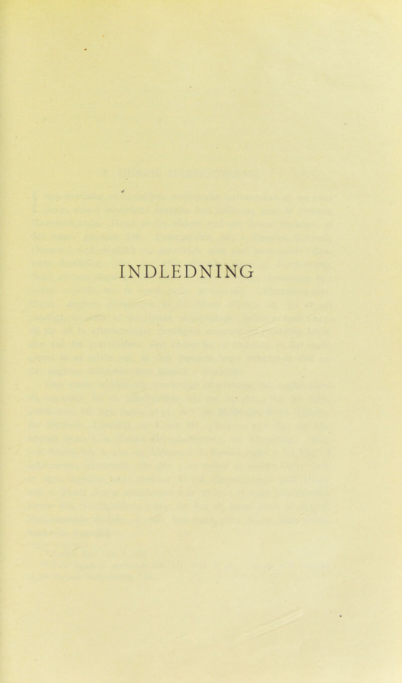 INDLEDNING