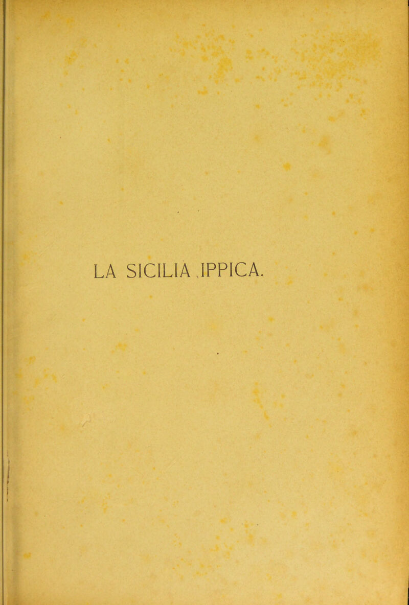 LA SICILIA IPPICA.