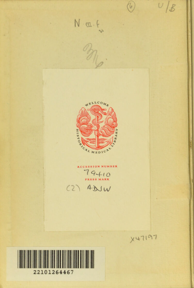 ACCESSION NUMBER 7 ^(-(O PRESS MARK Cl\ 4K(u/ 22101264467