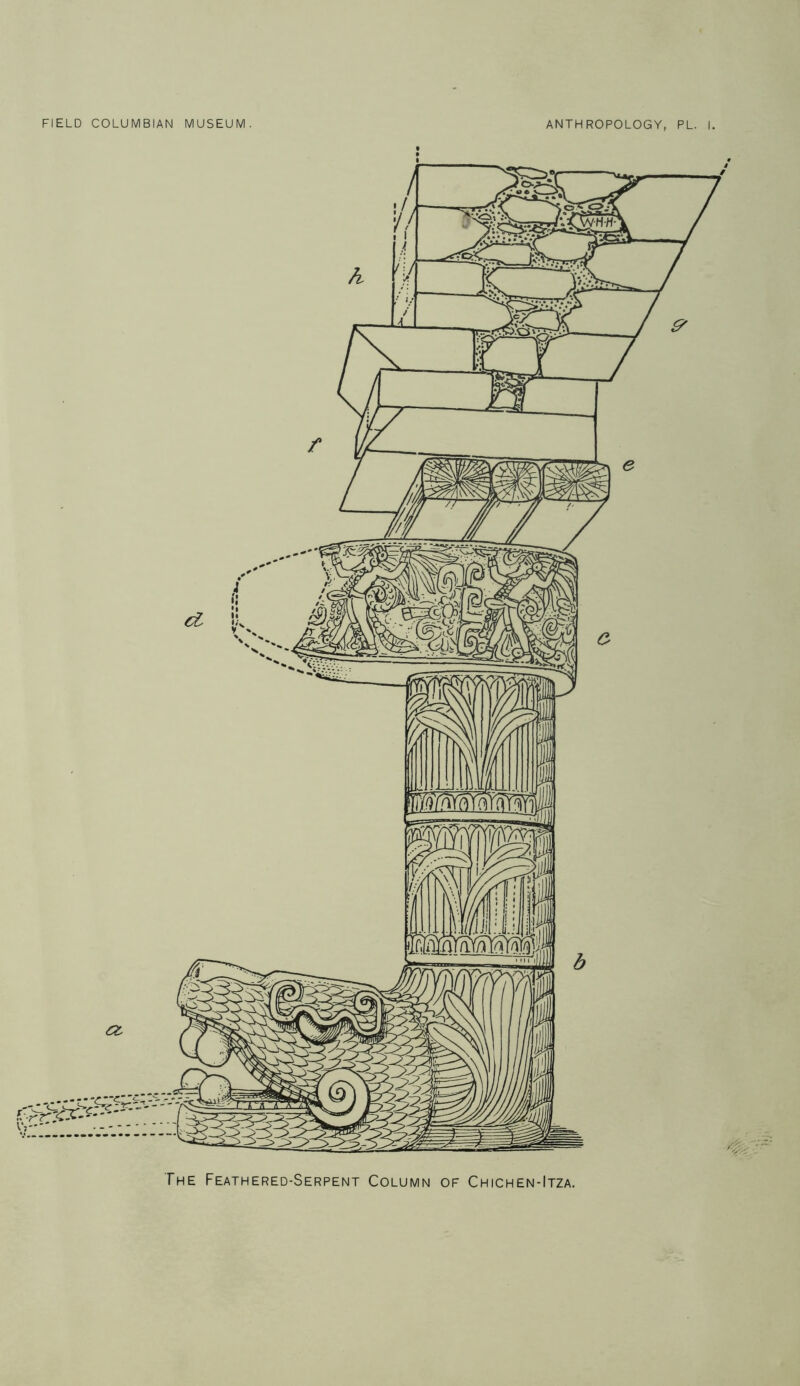 The Feathered-Serpent Column of Chichen-Itza.