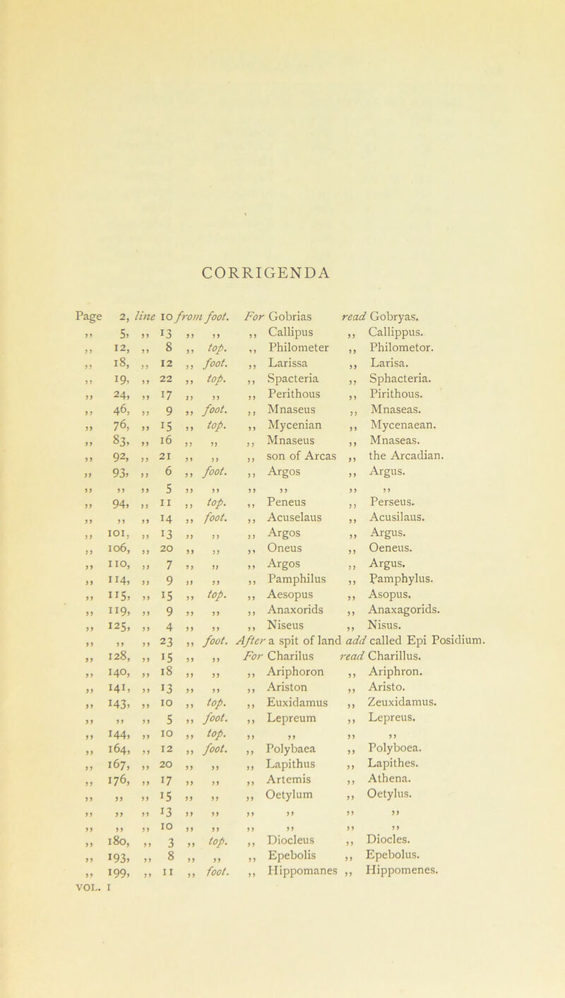 ΟΟΚΚΙΟΕΝϋΑ Ρα§ε 2, ίίηε ίο/τοηι/οοΐ. Ρον Οοΐιπαδ τεαά ΟοΙ>Γγ3.3. 99 5, 9 1 13 11 11 ,, Οα,ΙΙϊριίδ 5 9 θ3.Ι1ΐρρυδ. 99 12, 5 1 8 11 ίορ. ,, ΡίιίΙοηιεΙεΓ 99 ΡΗΠοΐϊίεΙΟΓ. 99 ι8, 11 12 11 /οοί. ,, Ε&πδδα 99 Εαπδει. 99 19: 11 22 11 ίορ. ,, δραοΐεπα 95 δρΗαεΙεπα. 99 24, 11 17 11 11 ,, Ρεπίΐιοιίδ 95 ΡϊηΙίιοιίδ. 9 9 46, 11 9 91 /οοί. ,, Μηαδειίδ 95 Μηαδεαδ. 99 76, 11 15 1 1 ίορ. ,, Μγεεηϊαη 99 Μγεεη&εαη. 99 83, 11 ιό 11 ,, ,, Μηαδειίδ 55 Μη&δεαδ. 9 9 92, 11 21 11 11 „ 5οη οί Αγοπ.8 95 ΐΗε Αγο3.(1ϊ&π. 99 93, 11 6 1 1 /οοί. ,, Αγ£05 9 9 Αΐ'^ιΐδ. 99 99 19 5 11 11 11 11 99 55 99 94, 11 II 11 ίορ. ,, Ρεηευδ 99 ΡεΓδειίδ. 99 99 11 14 11 /οοί. ,, Αειίδείαιΐδ 99 Αειίδίΐαηδ. 9 9 ΙΟΙ, 11 13 11 11 ,, Αγ£05 99 ΑΓ^ιΐδ. 19 ιο6, 11 20 11 11 ,, Οηειίδ 59 Οεηευδ. 99 I ΙΟ, 11 7 11 11 ,, Αγ£05 9 9 Αγ^ιιβ. 99 114, 11 9 11 11 ,, Ραπιρίιΐΐιΐδ 55 Ραιτιρίιγίιΐδ. 99 ”5, 11 15 11 ίορ. ,, Αεδοριίδ 59 Αδορυδ. 99 119, 11 9 11 11 ,, Αηαχοπάδ 99 Αηαχ&§οπάδ. 99 125, 11 4 11 11 ,, Νϊδειίδ 59 Νϊδίΐδ. 99 99 11 23 11 /οοί. Αβο-2. δρίΐ οί Ιαικί αάά οαΐΐεύ Ερί Ροδκΐίιιτη 99 128, 19 15 11 11 Ρο>· ΟΗαπΙιΐδ ηαά ΟΗαπΙΙιΐδ. 91 140, 11 ι8 11 11 ,, ΑπρΙιοΓοη 59 Απρίιτοη. 99 Ι4ΐ, 11 13 11 11 ,, ΑπδΙοη 99 ΑπδΙο. 99 143, 11 ΙΟ 11 ίορ. ,, Ειιχϊάαηιιΐδ 99 Ζευχΐεΐίΐηιιΐδ. 99 99 11 5 11 /οοί. ,, ΕερΓειπη 99 ΕερΓειίδ. 99 144, 11 ΙΟ 11 ίορ. >, ,, 59 99 99 ι64, 11 12 11 /οοί. ,, Ροΐγΐιαεα 59 Ροΐγΐιοεα. 99 ι67, 11 20 11 11 ,, ΕαρίΐΗιΐδ 59 ΕαρϊΐΗεδ. 99 176, 11 17 11 11 „ ΑΓίετηϊδ 99 Αΐΐιεηίΐ. 99 99 11 15 91 11 „ Οεΐγΐιπη 99 ΟεΙγΙιΐδ. 99 99 11 ΐ3 19 11 ,, >> 99 99 99 99 11 ΙΟ 11 11 ,, ,, 99 9 9 99 ι8ο, 11 3 11 ίορ. ,, Όίοείειίδ 9 9 ϋΐοείεδ. 99 193, 11 8 11 11 ,, Ερείιοΐΐδ 99 Ερείιοΐιΐδ. 99 199, 11 II 11 ίοοί. ,, Ηΐρροπιαηεδ 99 Ηϊρροτηεηεδ. νοι.. ι