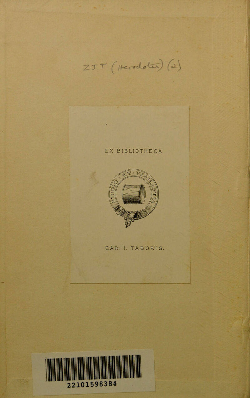 4 ' • EX BIBLIOTHECA CAR. I. TAB ORI S. / j I 1 I I 1 I j I