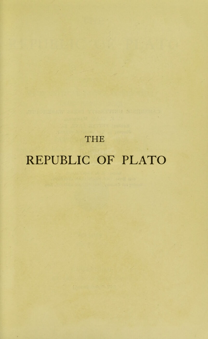 REPUBLIC OF PLATO