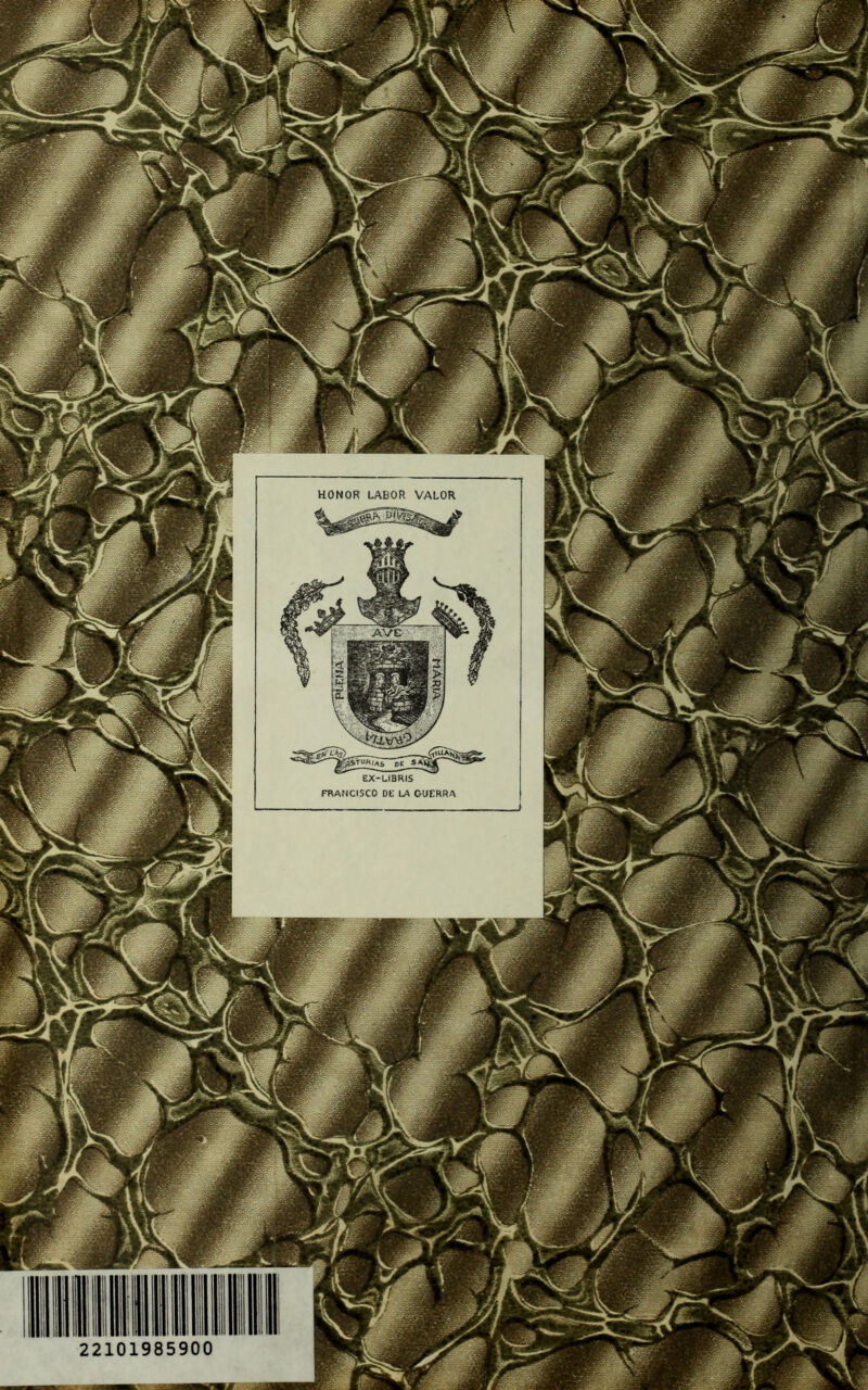 HONOR LABOR VALOR AVE EX-LIBRIS FRANCÍSCO DE LA GUERRA 22101985900