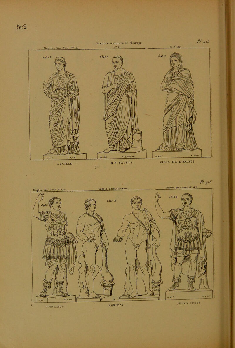 5b2 hJ ■ I A ■ U Ig f ^Ærk lAÀ Statue» Antique» de IXurope A'VJ n ffts M M BALBtIS CIKIA Mère dr BALBD& PI qi6 VtTr.LUUB agrirrA JllLKS C F.SAR