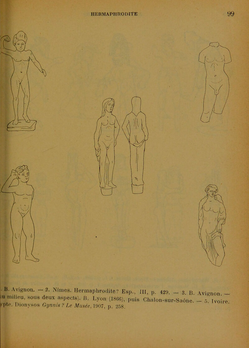 U milieu, sous deux aspects). B. Lyon (18(i6), puis C.halon-sur-Saône. - 5. Ivoire • pte. Dionysos Gijnnis ? Le Musée, 1907, p. 2.58.