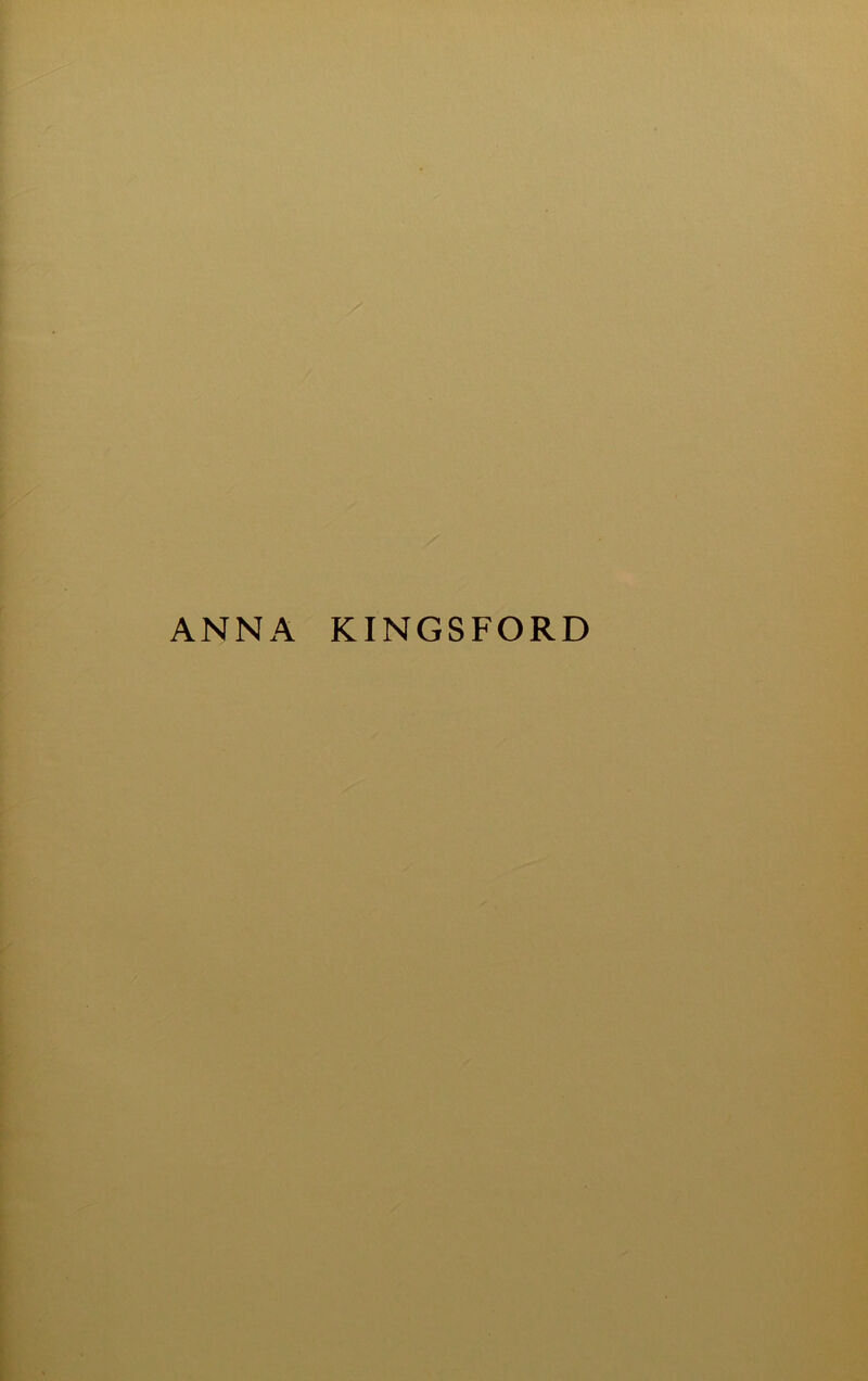 ANNA KINGSFORD