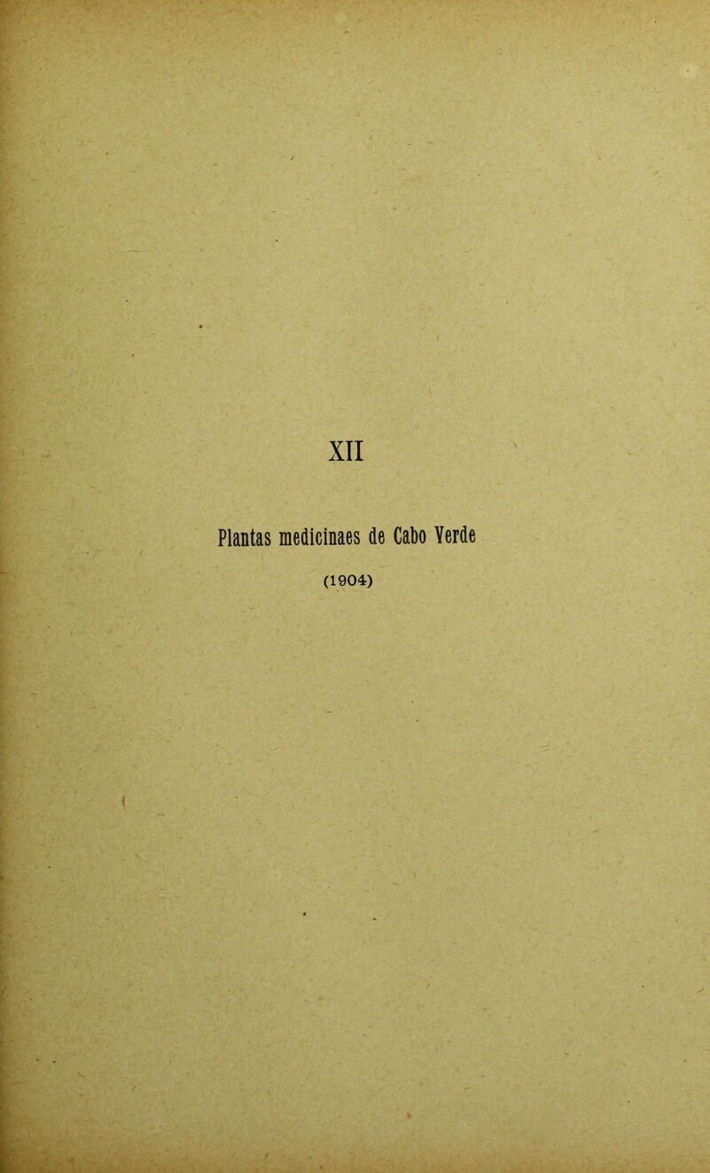 Plantas medicinaes de Cabo Verde (1904)